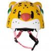 Cyklistická prilba Crazy Safety Leopard, junior, žltá