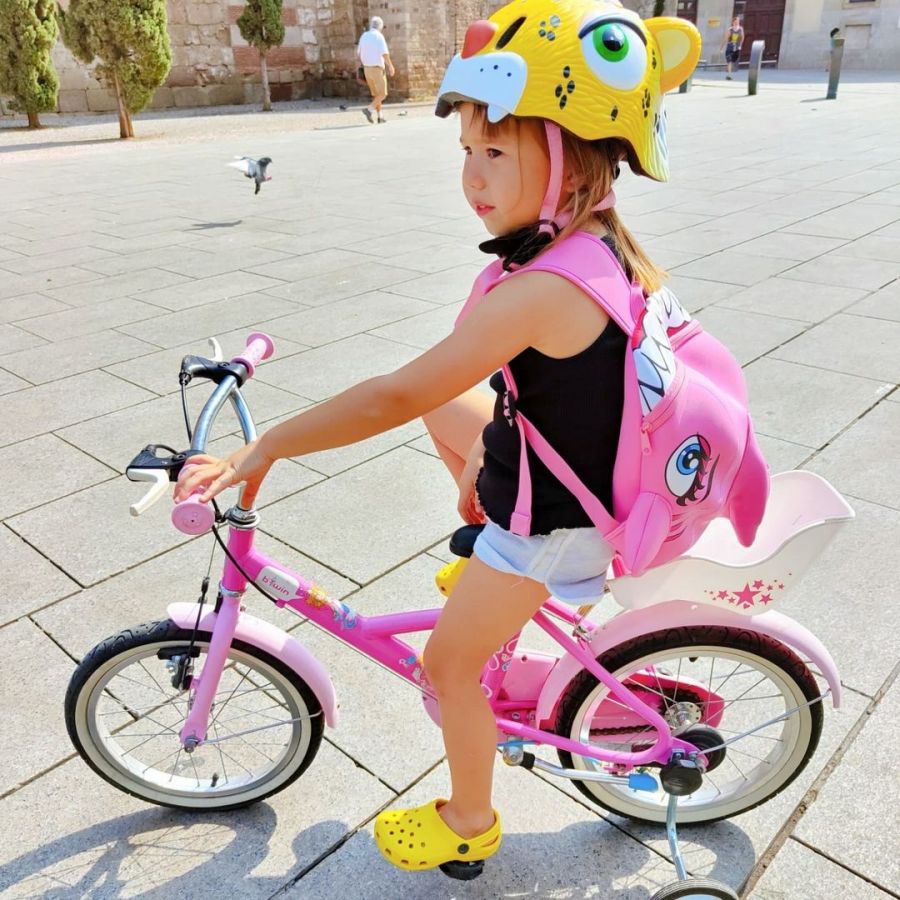 Cyklistická prilba Crazy Safety Leopard, junior, žltá