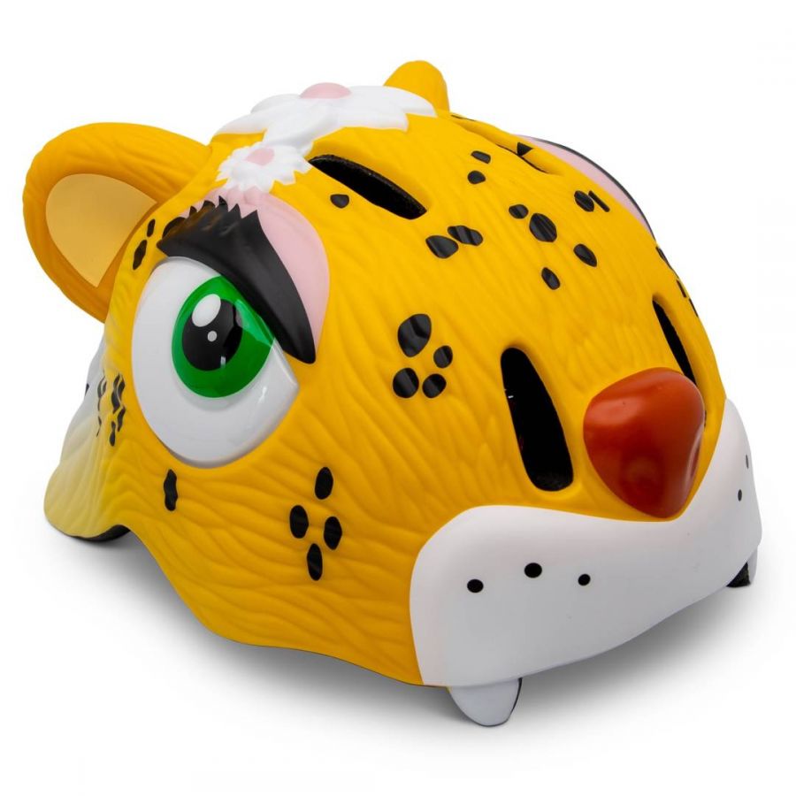 Cyklistická prilba Crazy Safety Leopard, junior, žltá