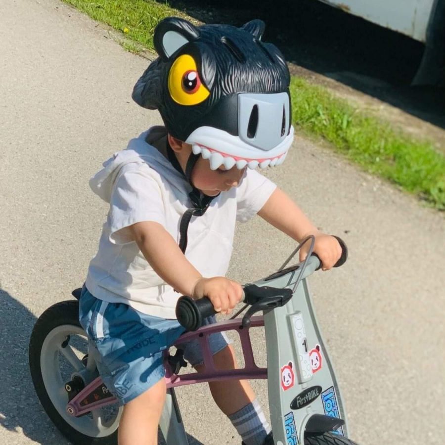Cyklistická prilba Crazy Safety Panther, junior, čierna