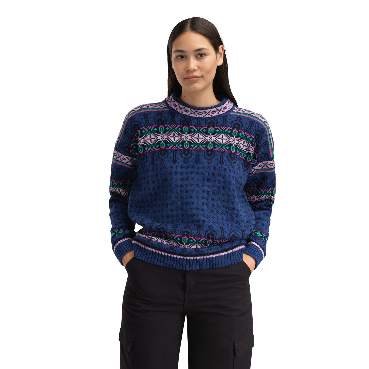 Dale of Norway Albertville Fem. Pullover, Fleecejacke, Damen, blau