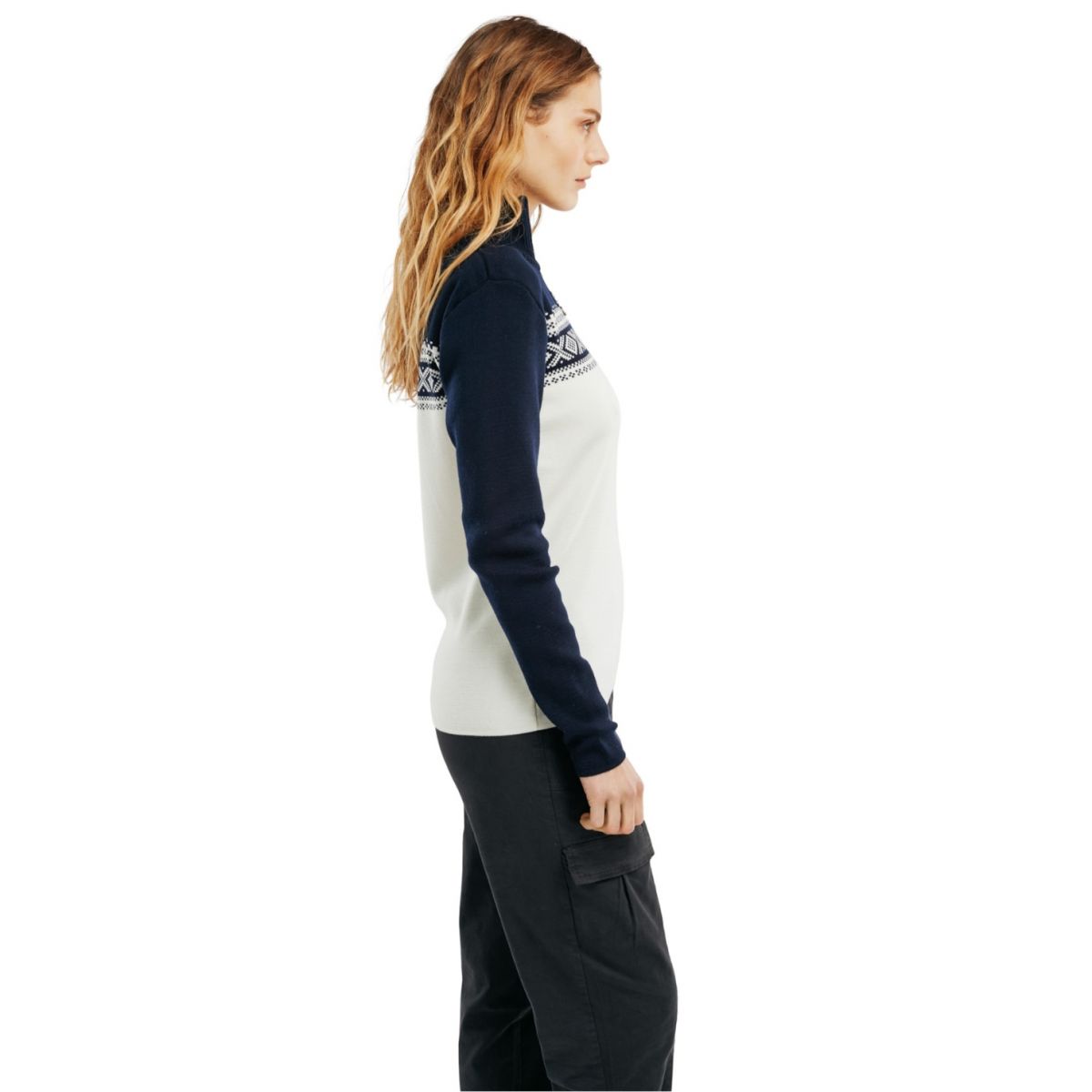 Dale of Norway Dalestølen, maglione da donna, blu scuro/bianco