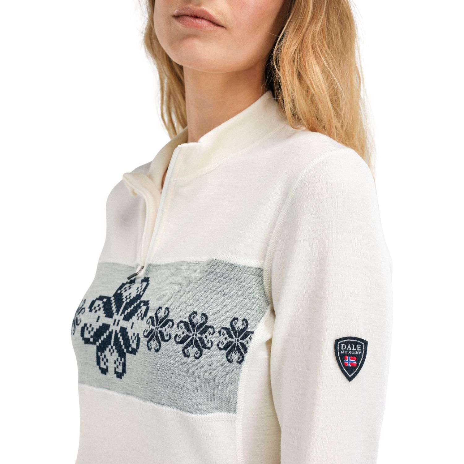 Dale of Norway Falkeberg Baselayer Half zip, aluskerrasto, nainen, valkoinen