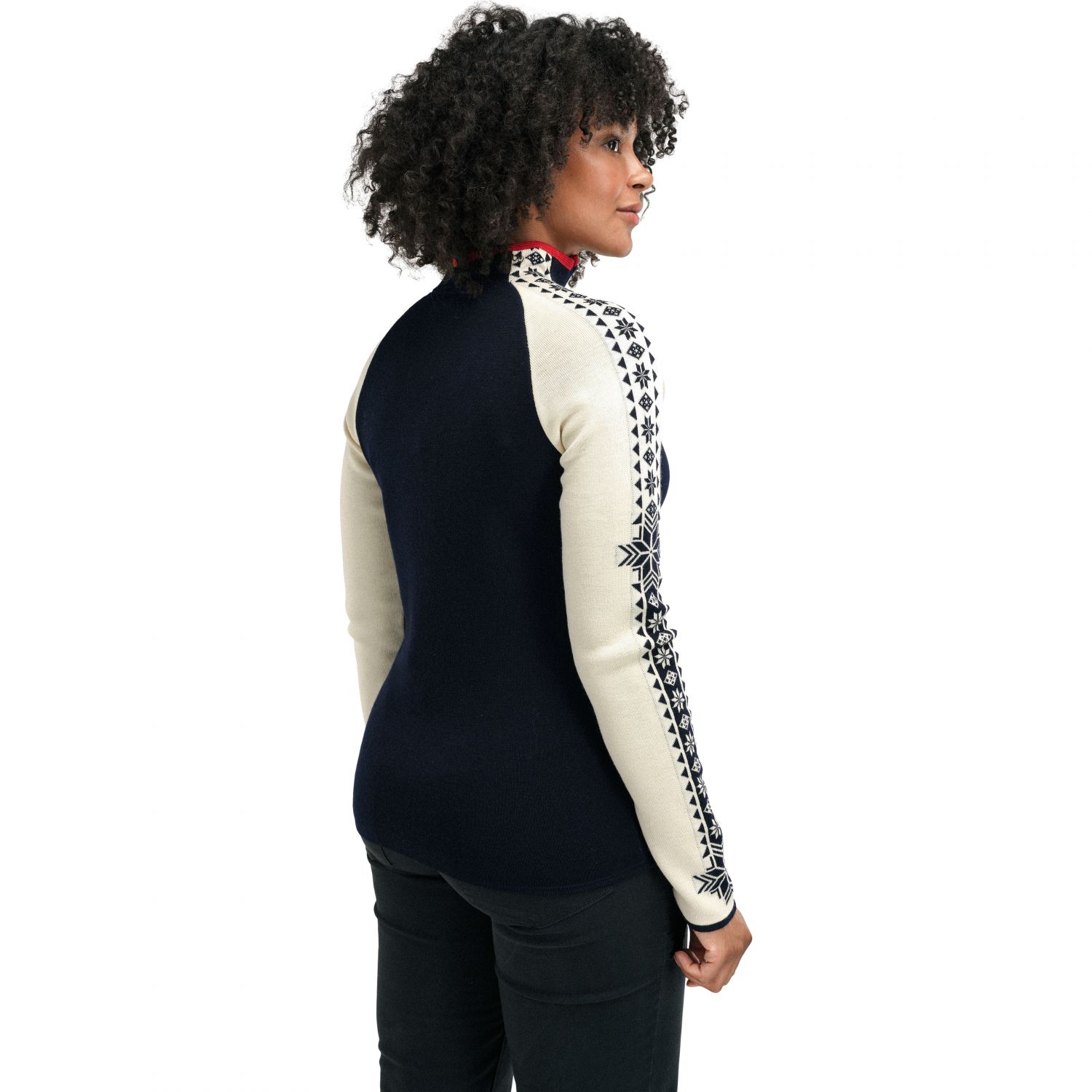Dale of Norway Geilo, camisola para senhora, azul marinho/branco