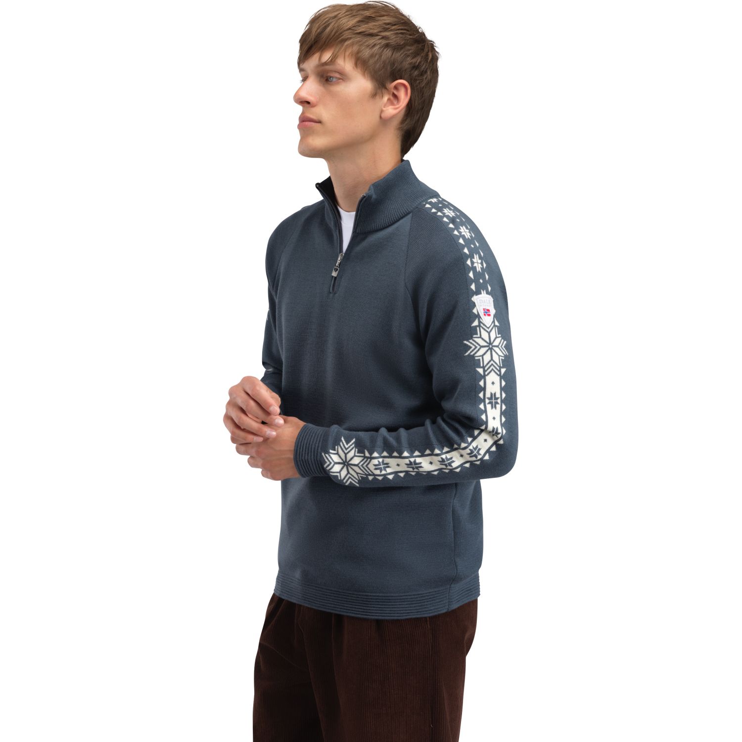 Dale of Norway Geilo, Sweater, Herre, Steel Offwhite