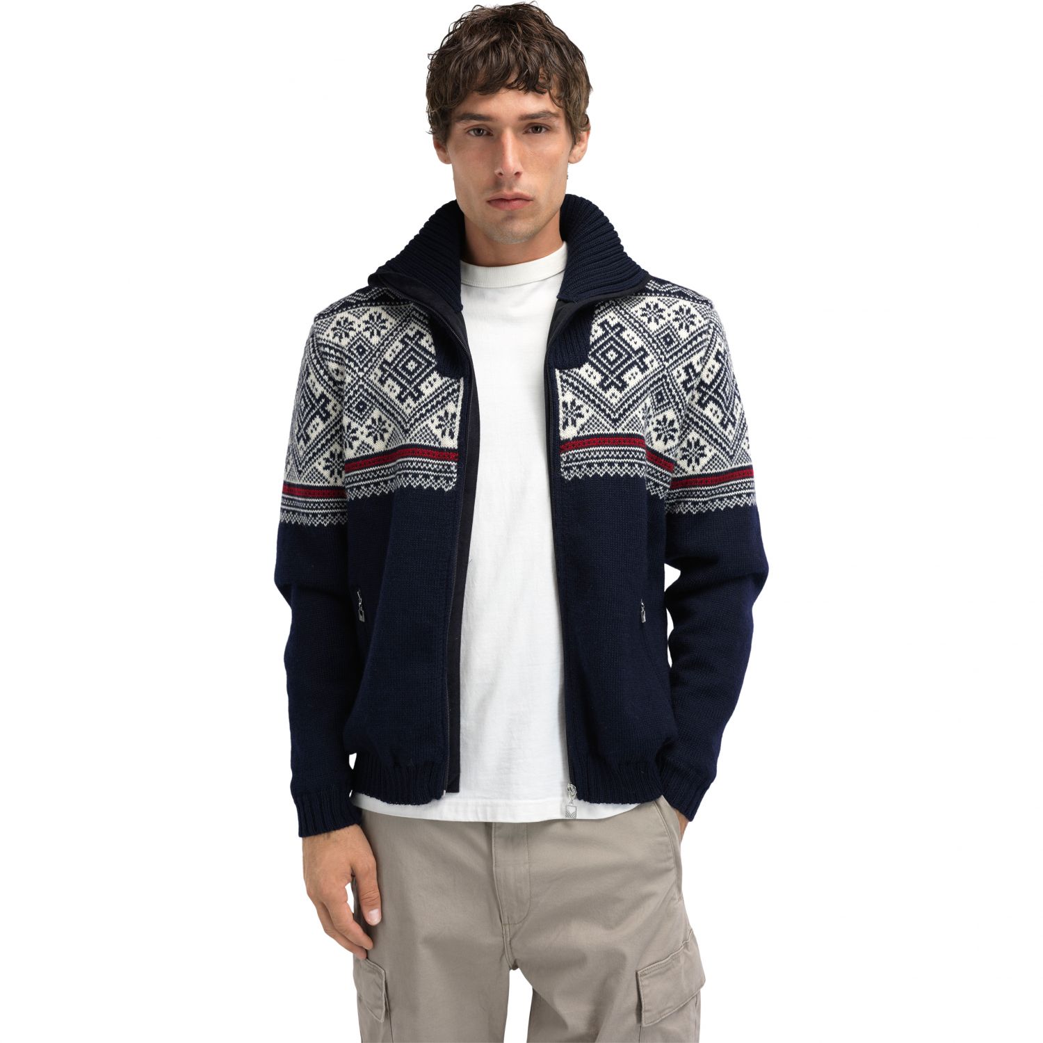 Dale of Norway Hardanger Windproof, gyapjú kardigán, férfi, navy