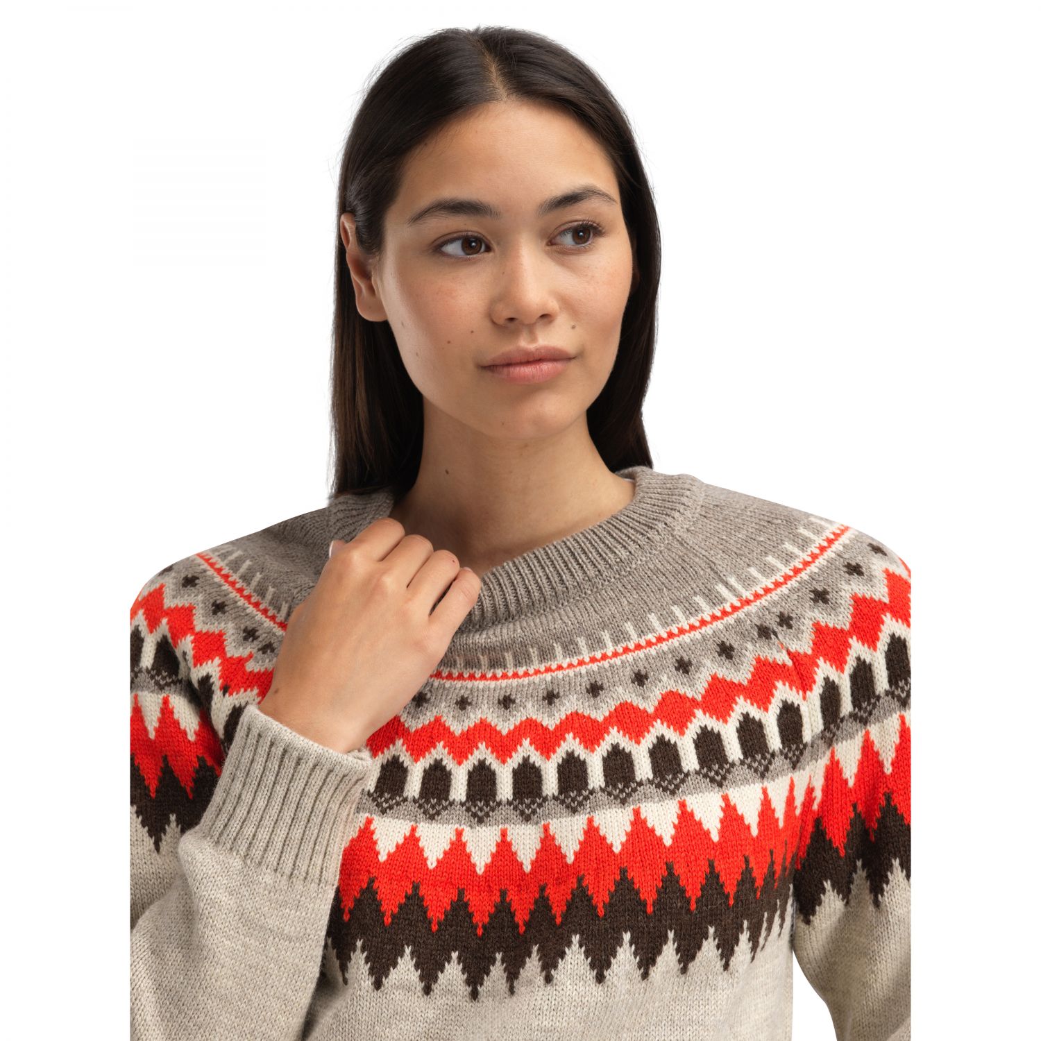 Dale of Norway Losna Feminine Sweater, Fleecegenser, Dame, Birch Melange Coffee