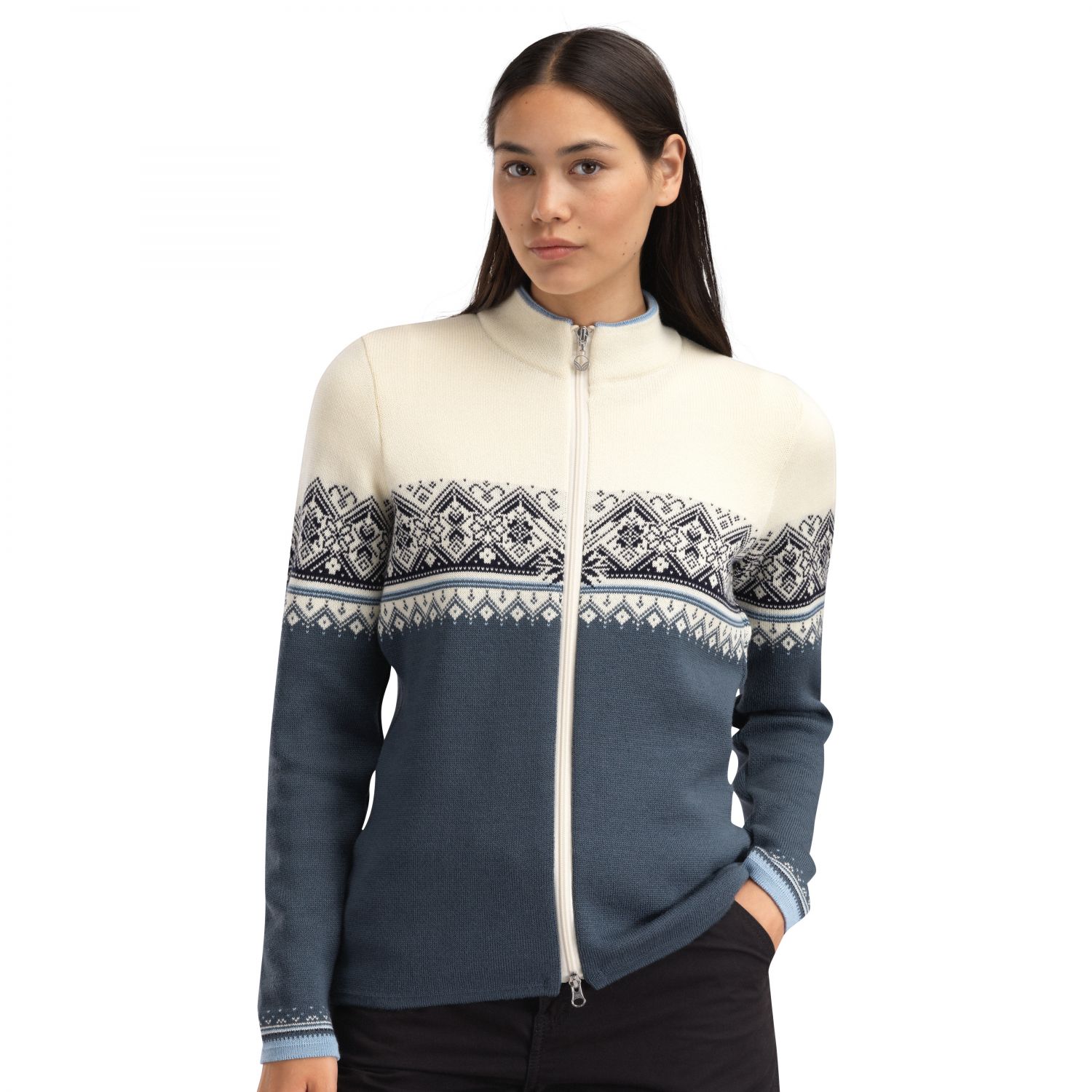 Dale of Norway Moritz Fem. Jacke, Fleecejacke, Damen, Offwhite/Navy