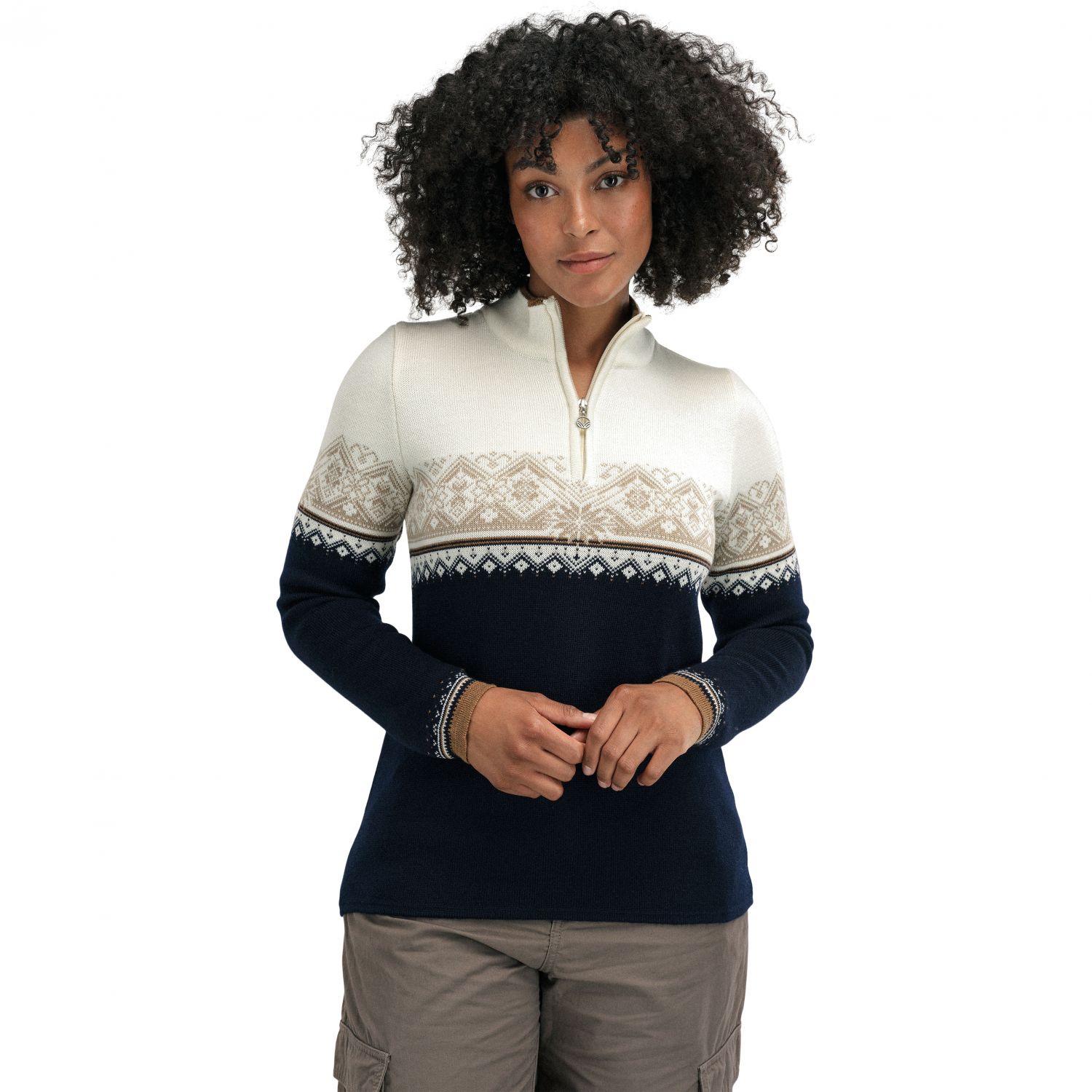 Dale of Norway Moritz, Sweater, Dame, Navy Bronze Beige Offwhite