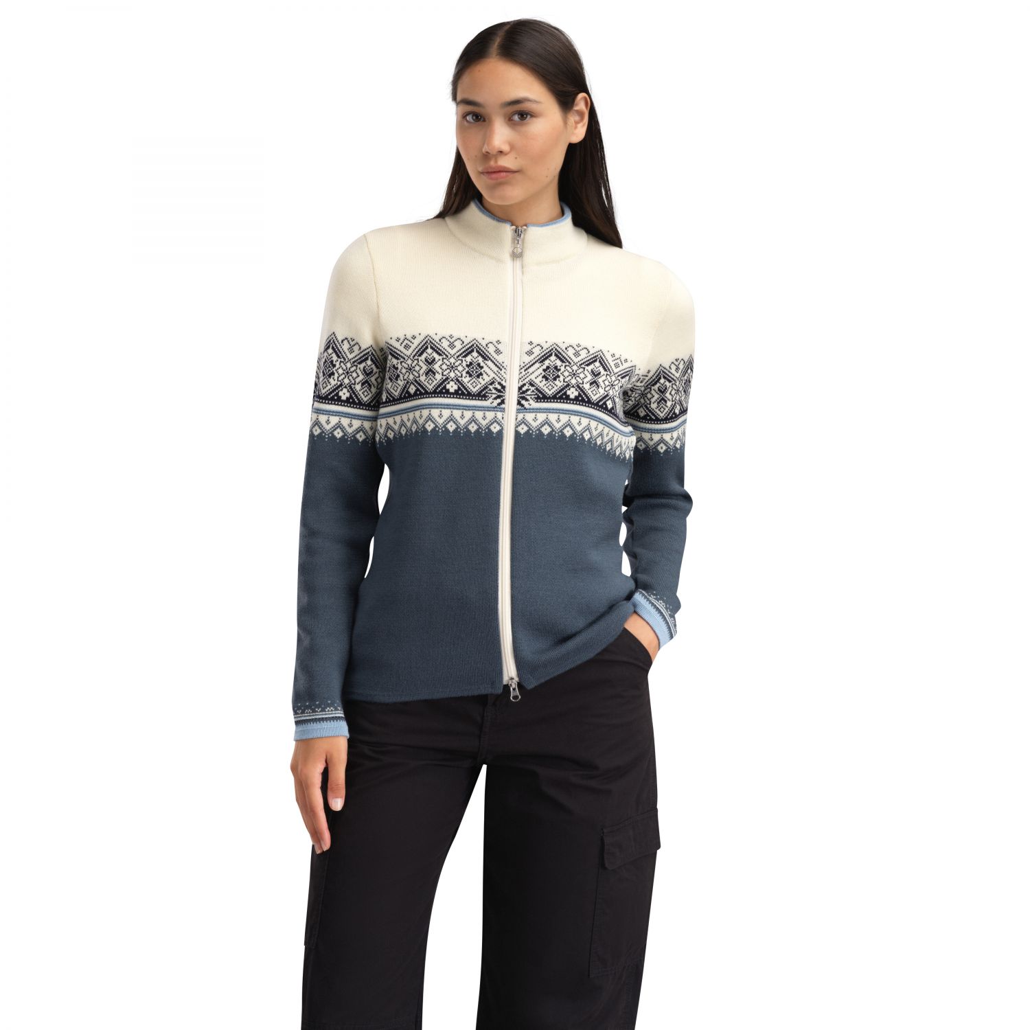 Dale of Norway Moritz Women's Jacket, fleece jacket, women, offwhite/navy