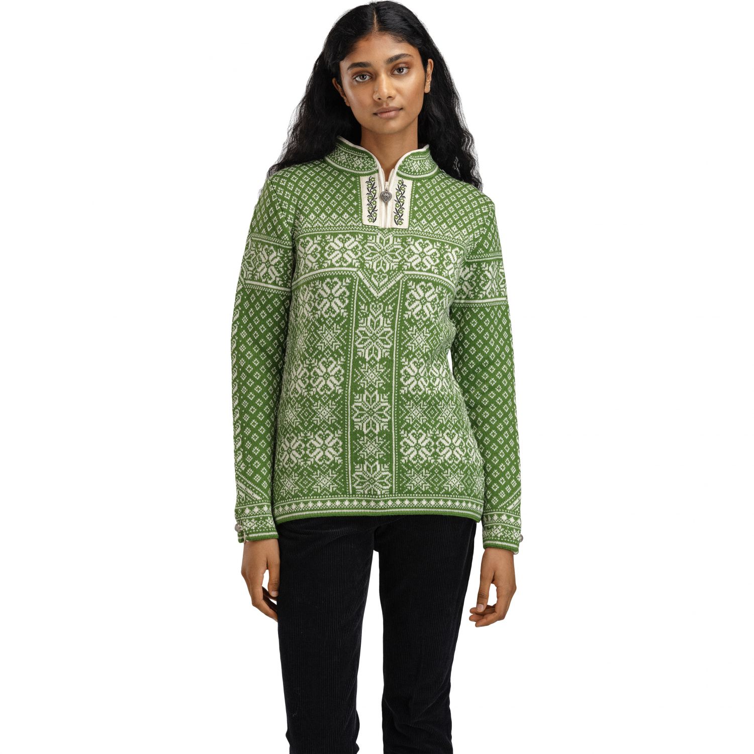 Dale of Norway Peace, Sweater, Dame, Spring Green Offwhite