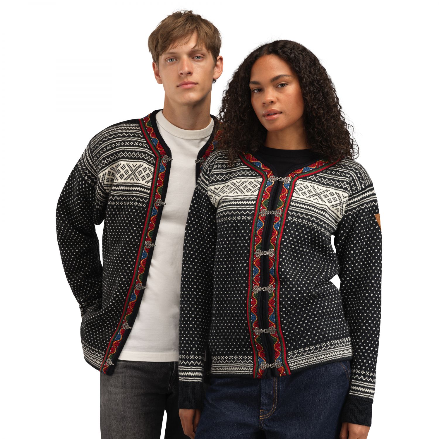 Dale of Norway Setesdal Uni Jacket, Fleecejakke, Herre, Black Offwhite