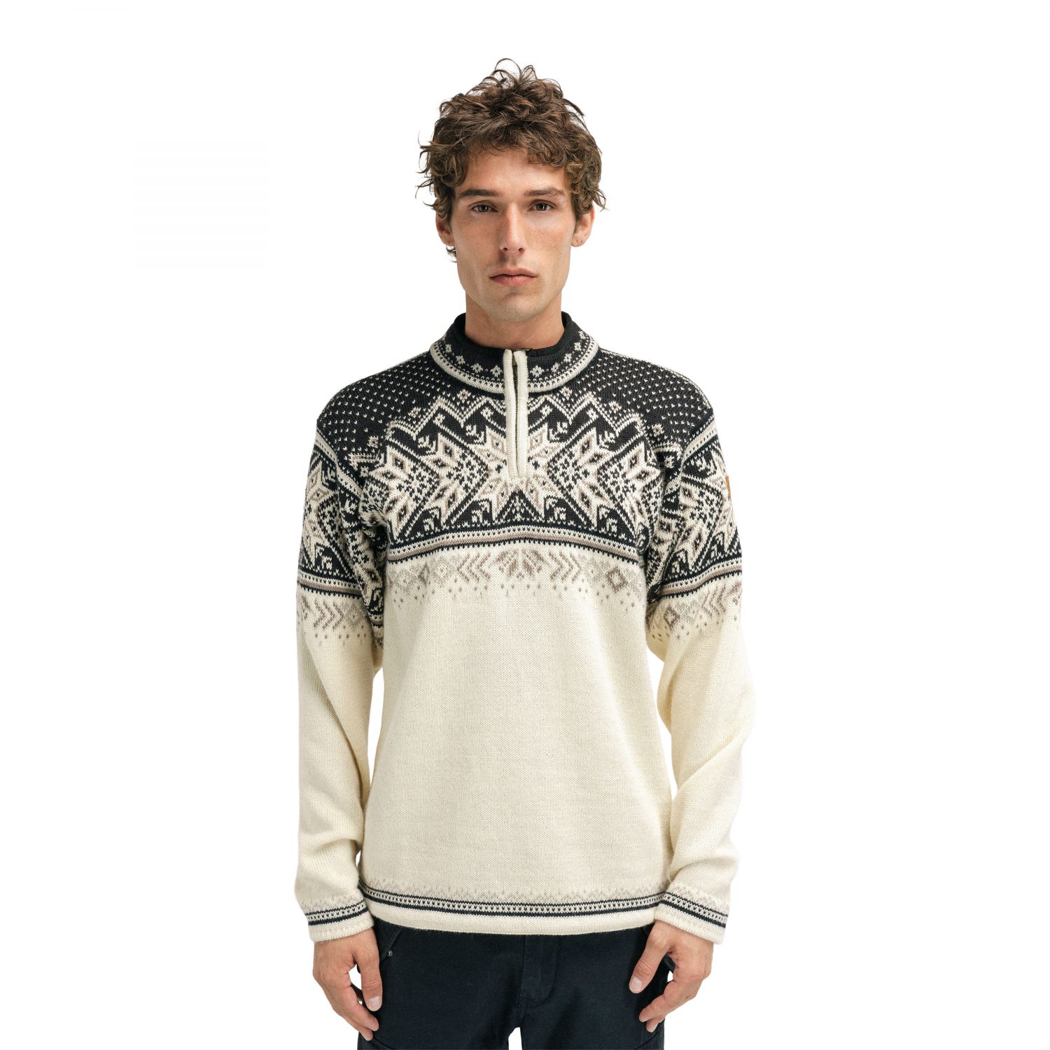 Dale of Norway Vail, sweater, men, offwhite/cofffee