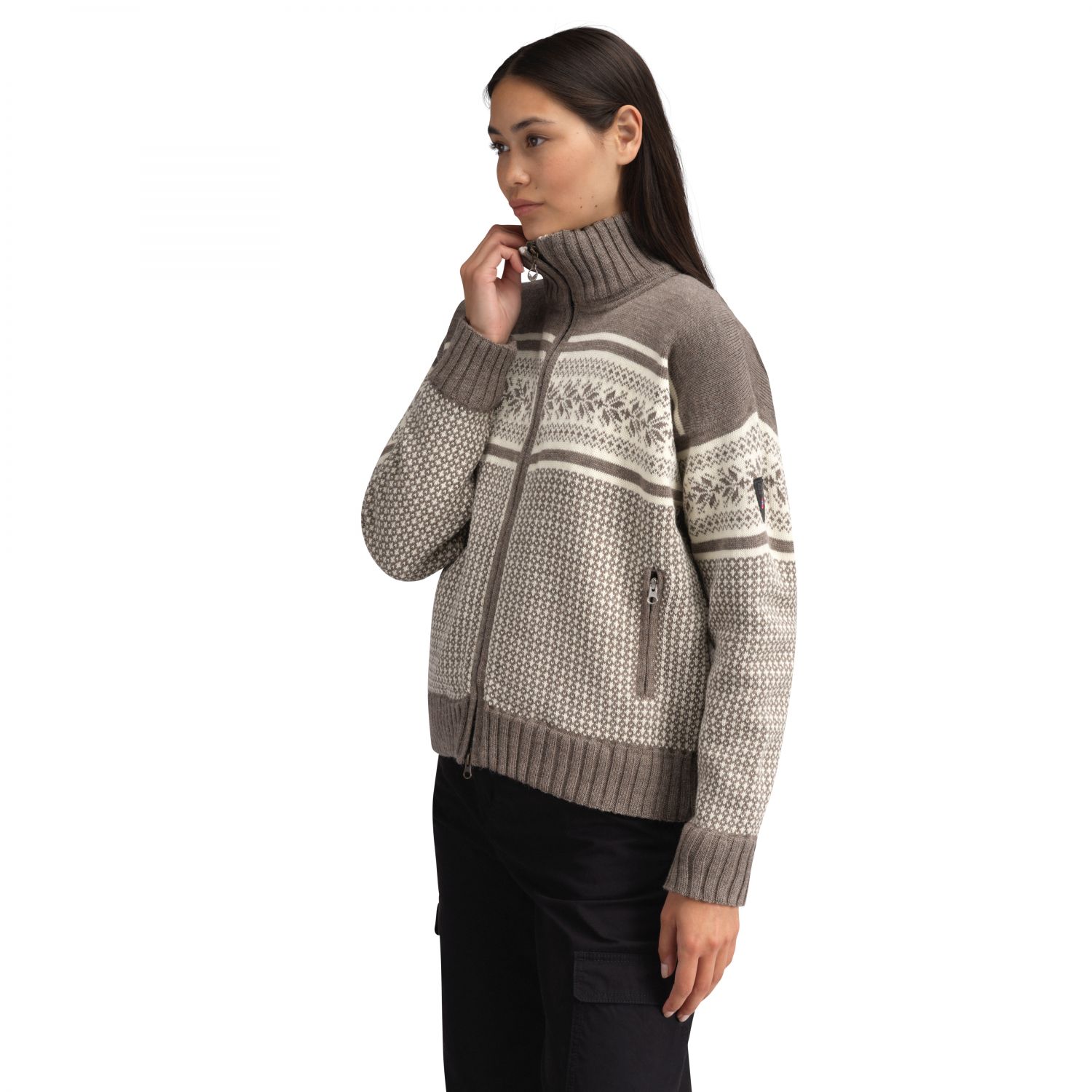 Dale of Norway Vola WP Fem. Jacket, suéter de fleece, feminino, marrom