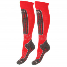 Deluni ski socks, 2 pairs, red