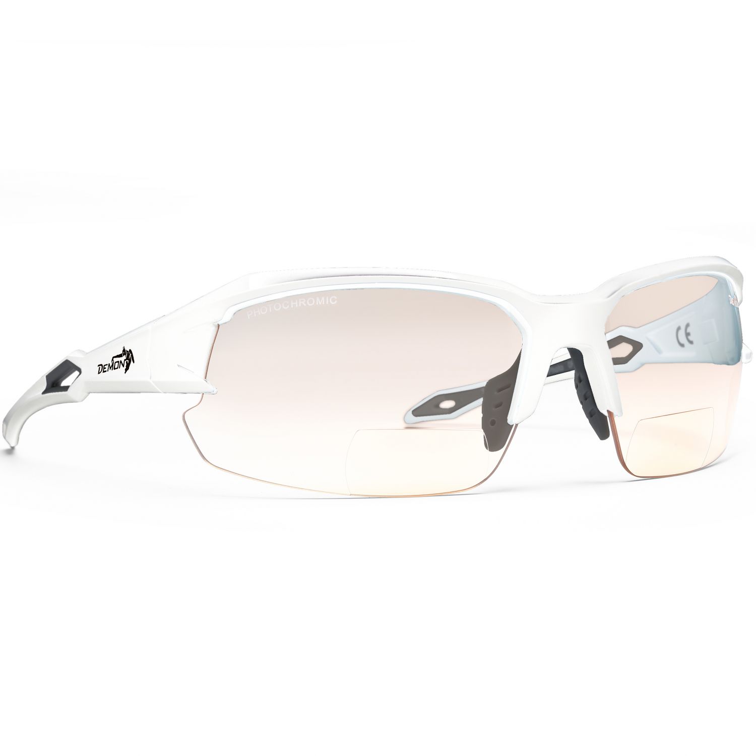 Demon Tiger Photochromic, óculos de sol com campo de leitura, branco
