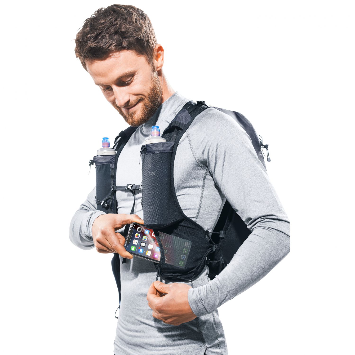 Deuter Ascender 7, bežecký batoh, čierny