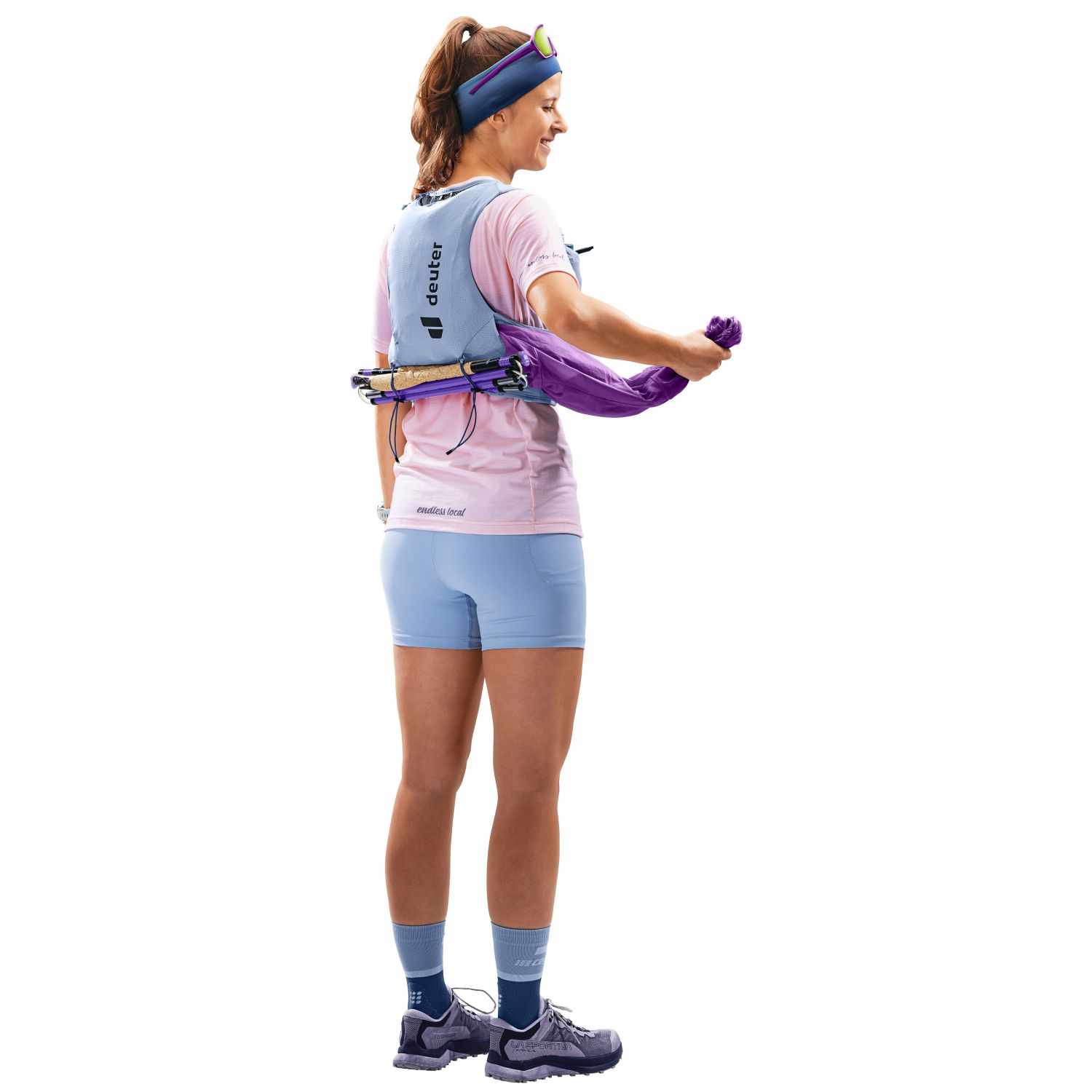 Deuter Traick 5 SL, løberygsæk, dame, blå