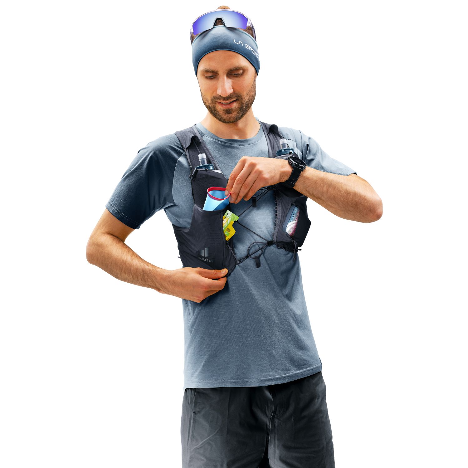 Deuter Traick 5, zaino da corsa, nero