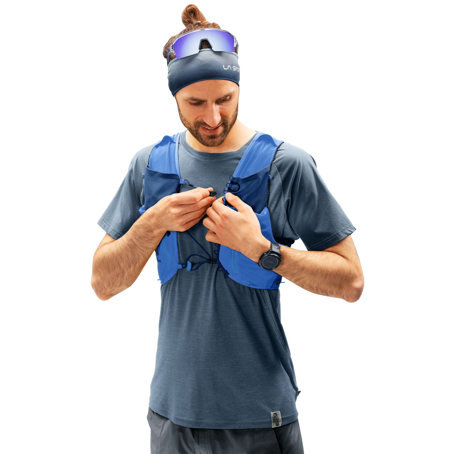 Deuter Traick 9, mochila de corrida, azul