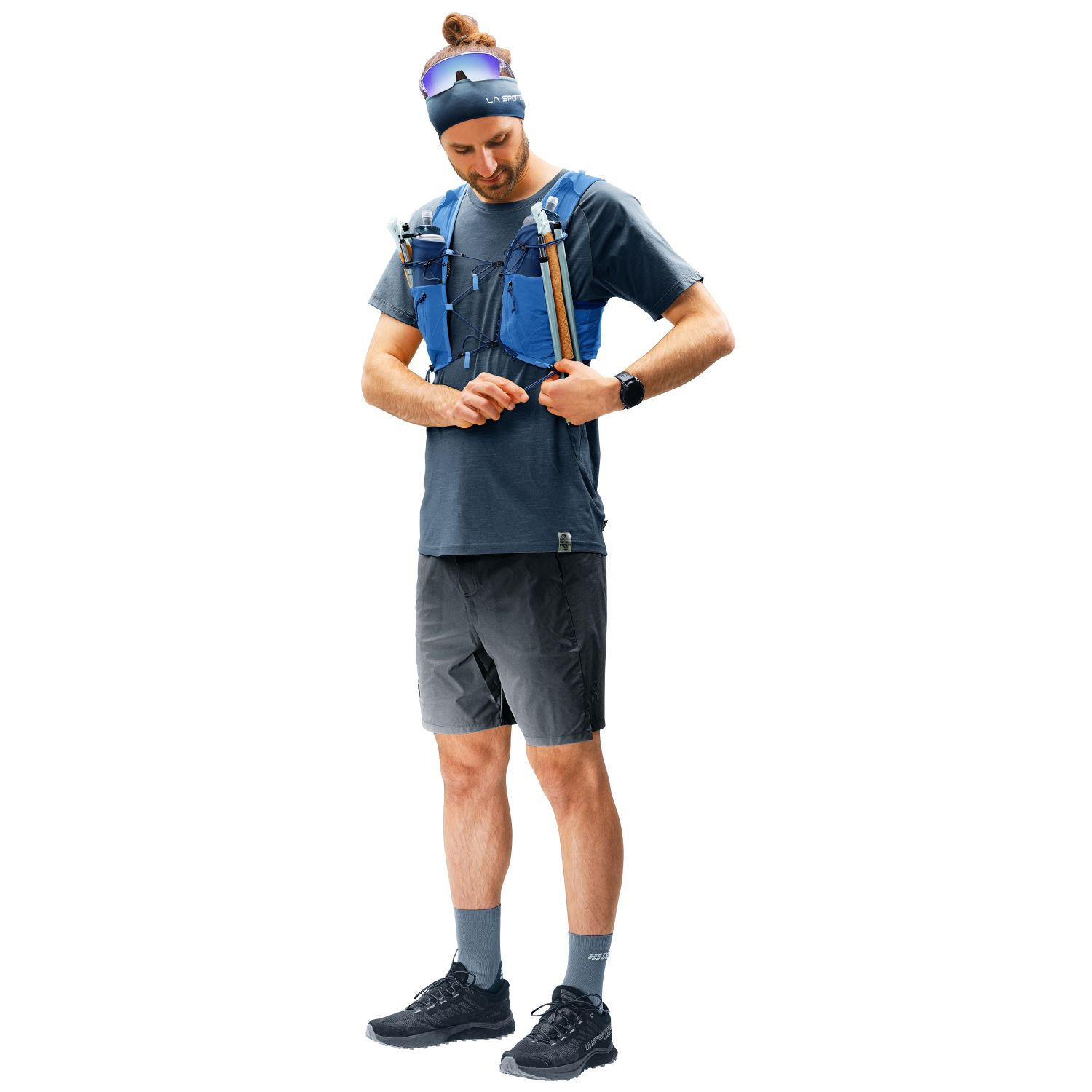 Deuter Traick 9, mochila de corrida, azul