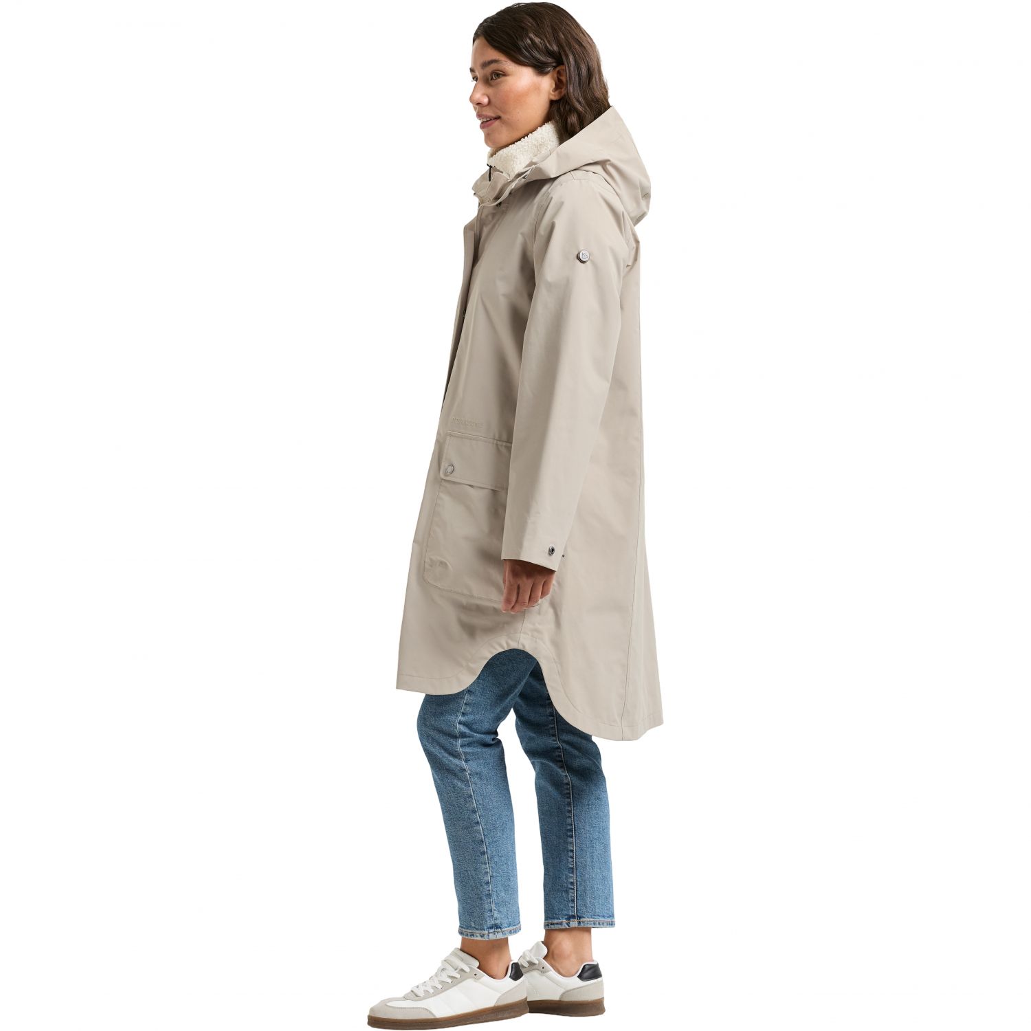 Didriksons Adria, abrigo impermeable, mujer, clay beige