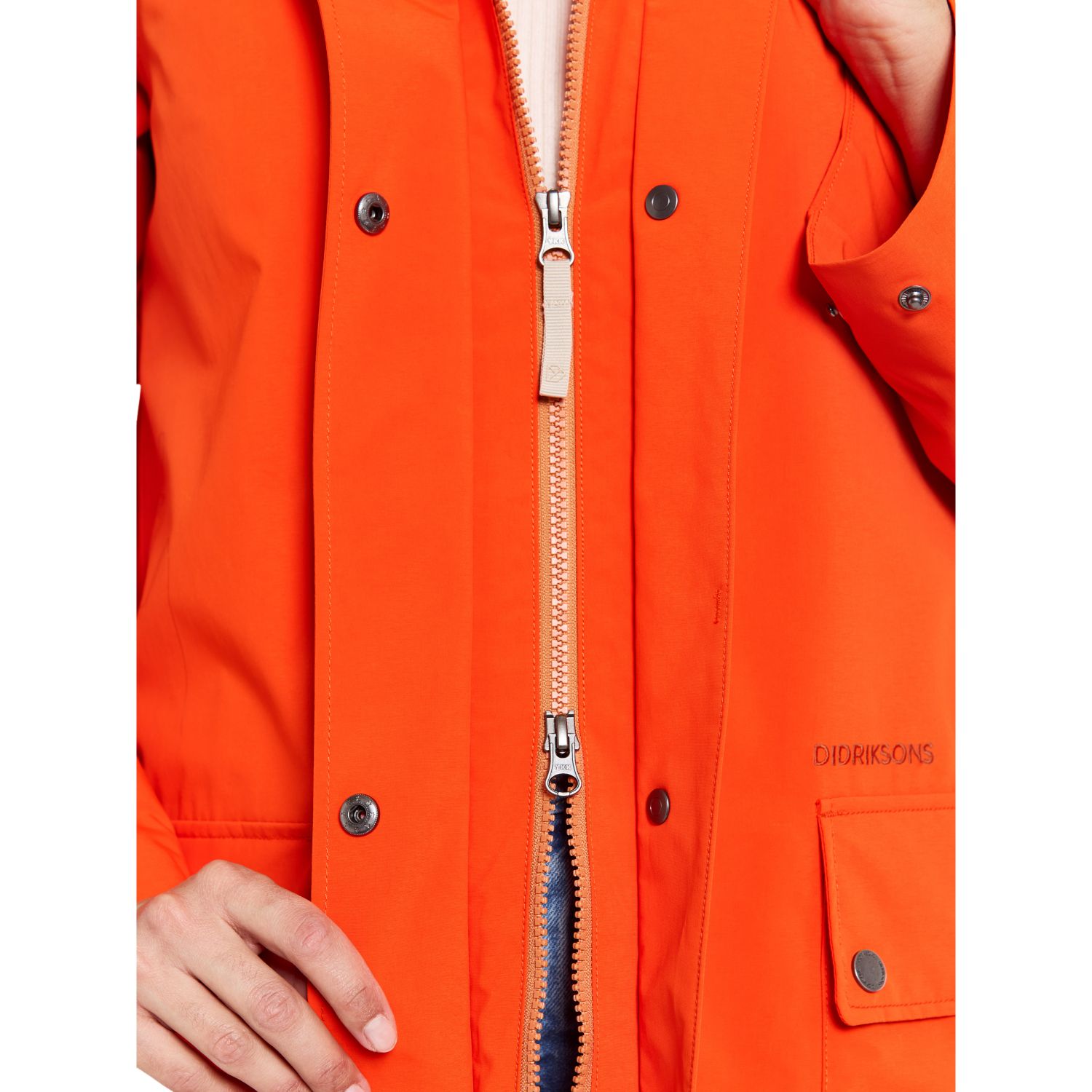 Didriksons Adria, impermeable, mujer, tangerine red