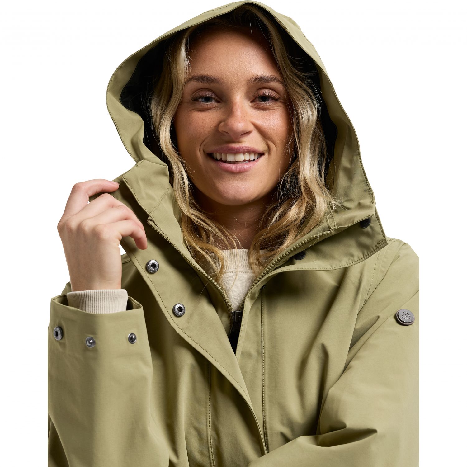 Didriksons Adria, nepromokavý kabát dámský, olive green