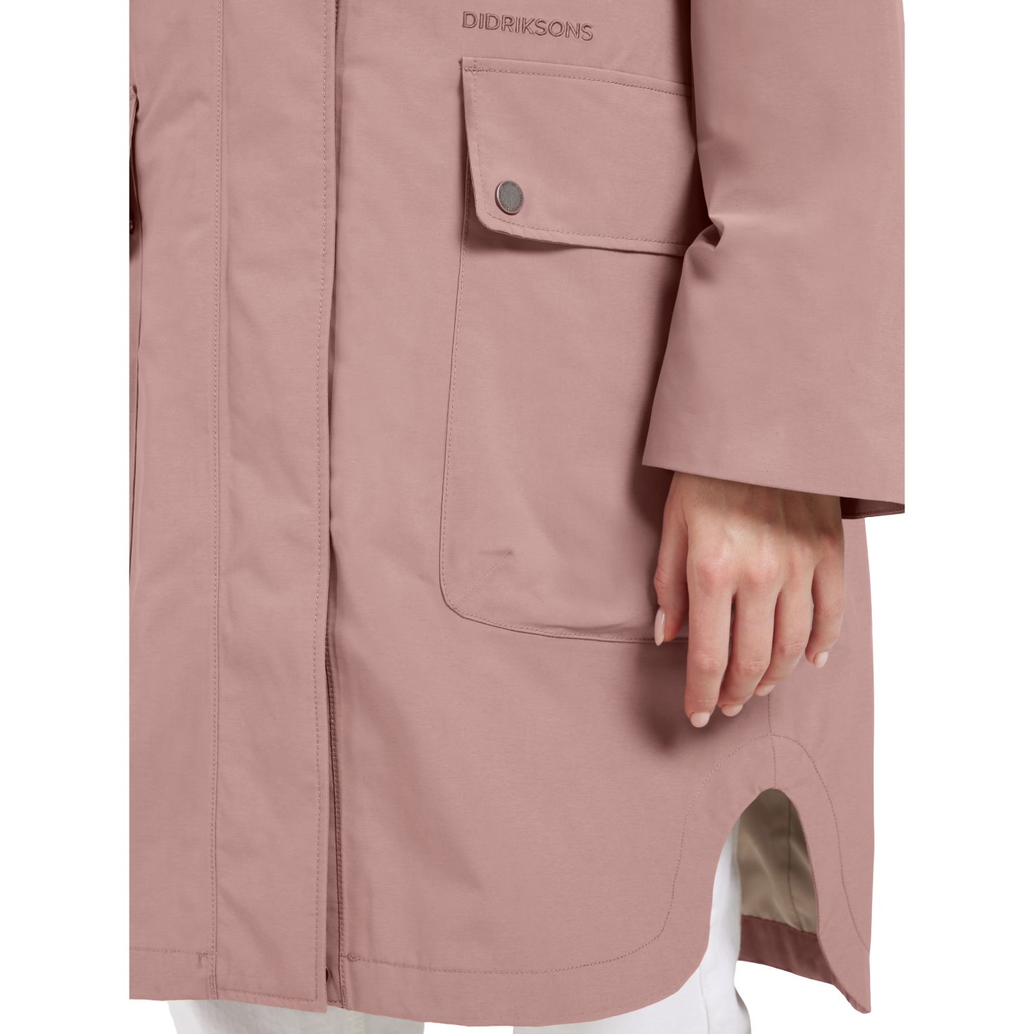 Didriksons Adria, raincoat, women, faded wine