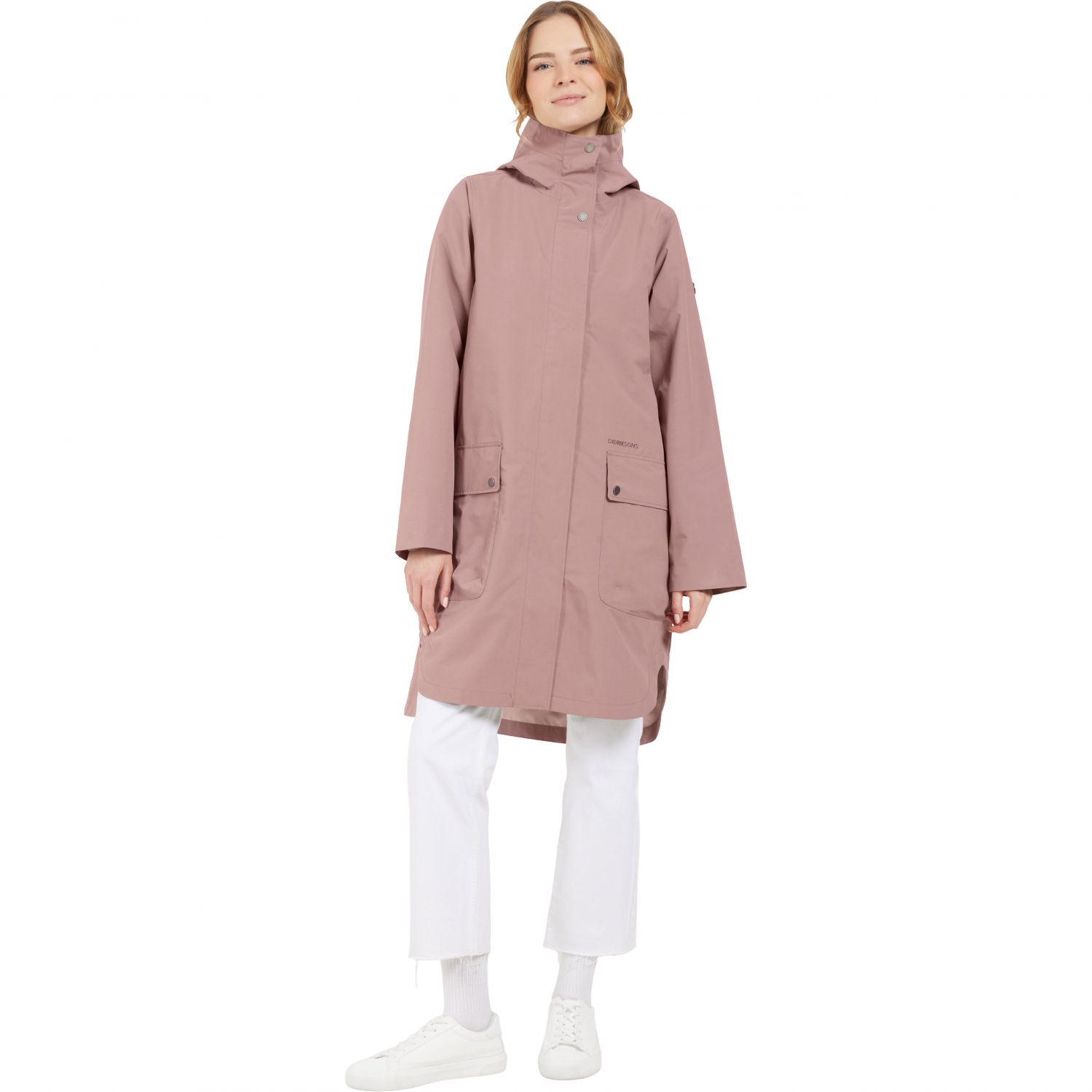 Didriksons Adria, raincoat, women, faded wine