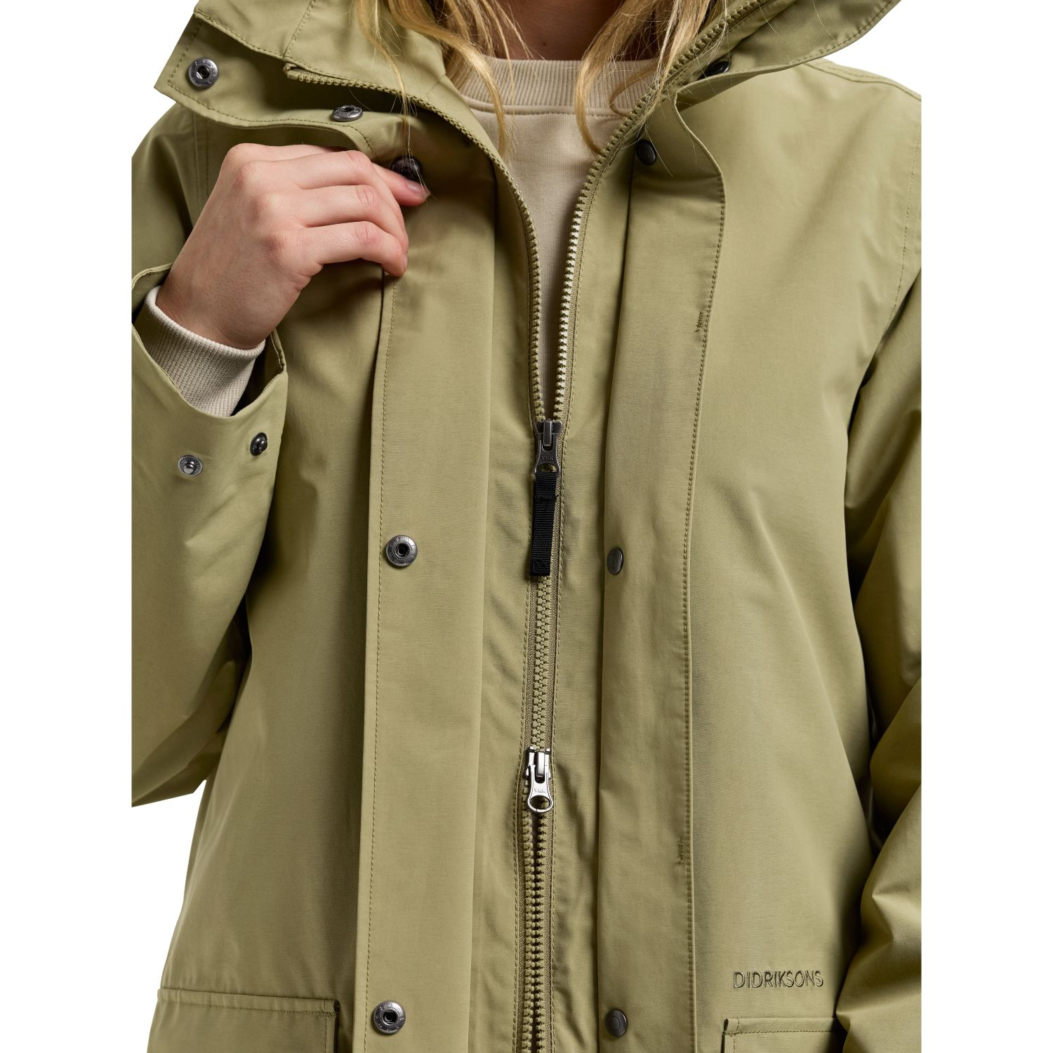 Didriksons Adria, regenjas, dames, olive green