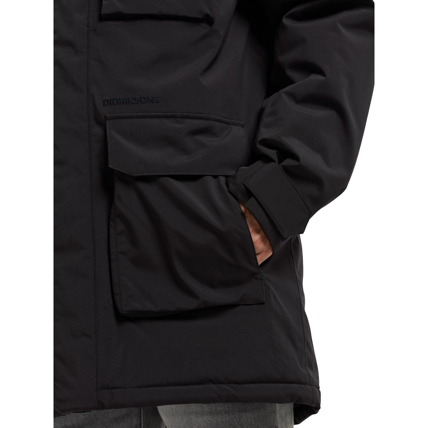 Didriksons Aiden 2, parka, masculino, preto