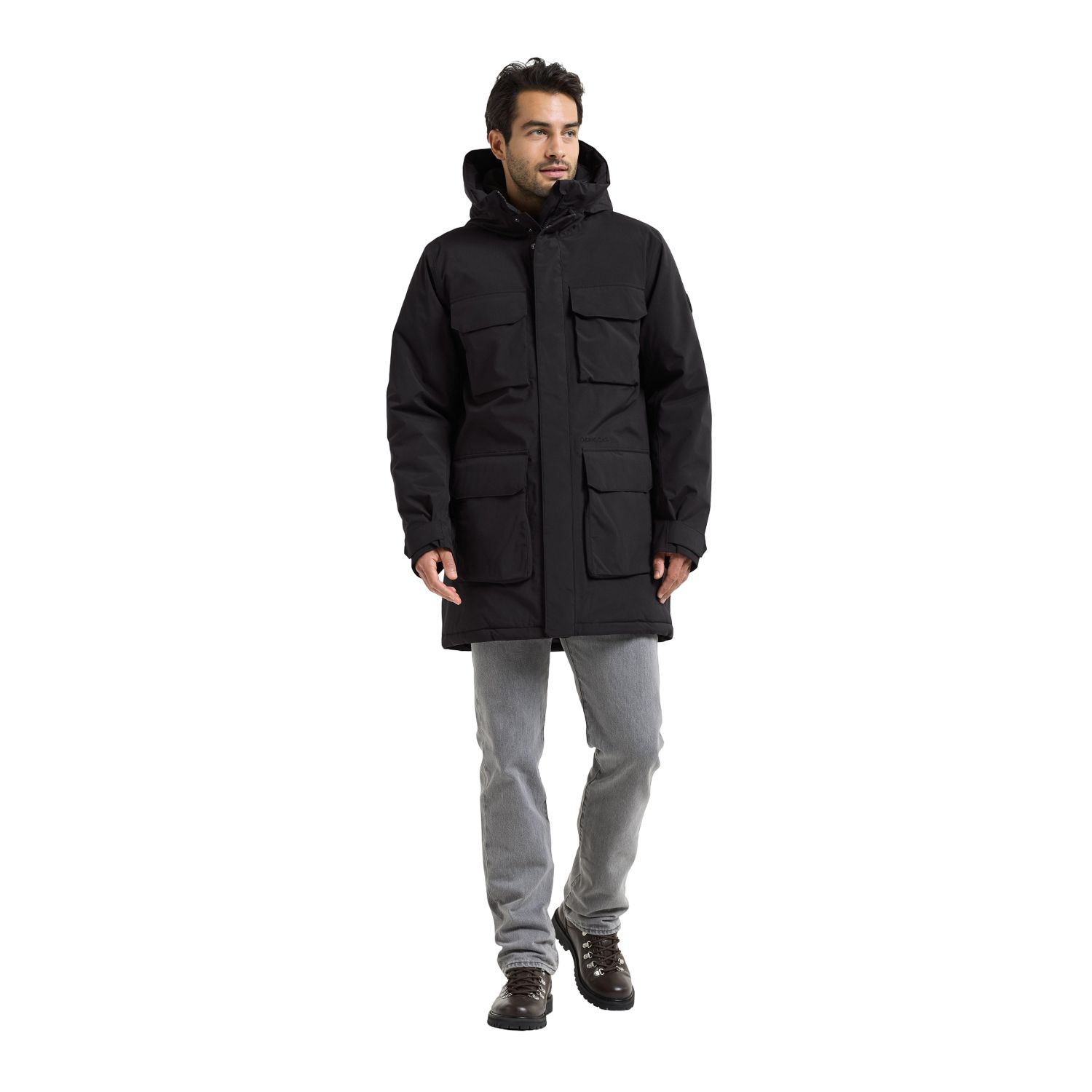 Didriksons Aiden 2, parka, masculino, preto