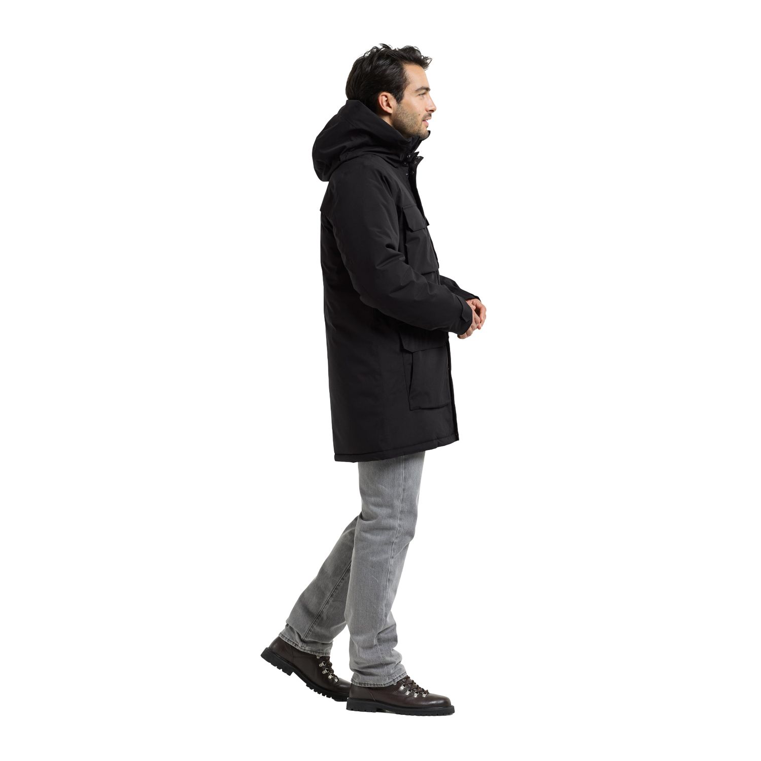 Didriksons Aiden 2, parka, masculino, preto