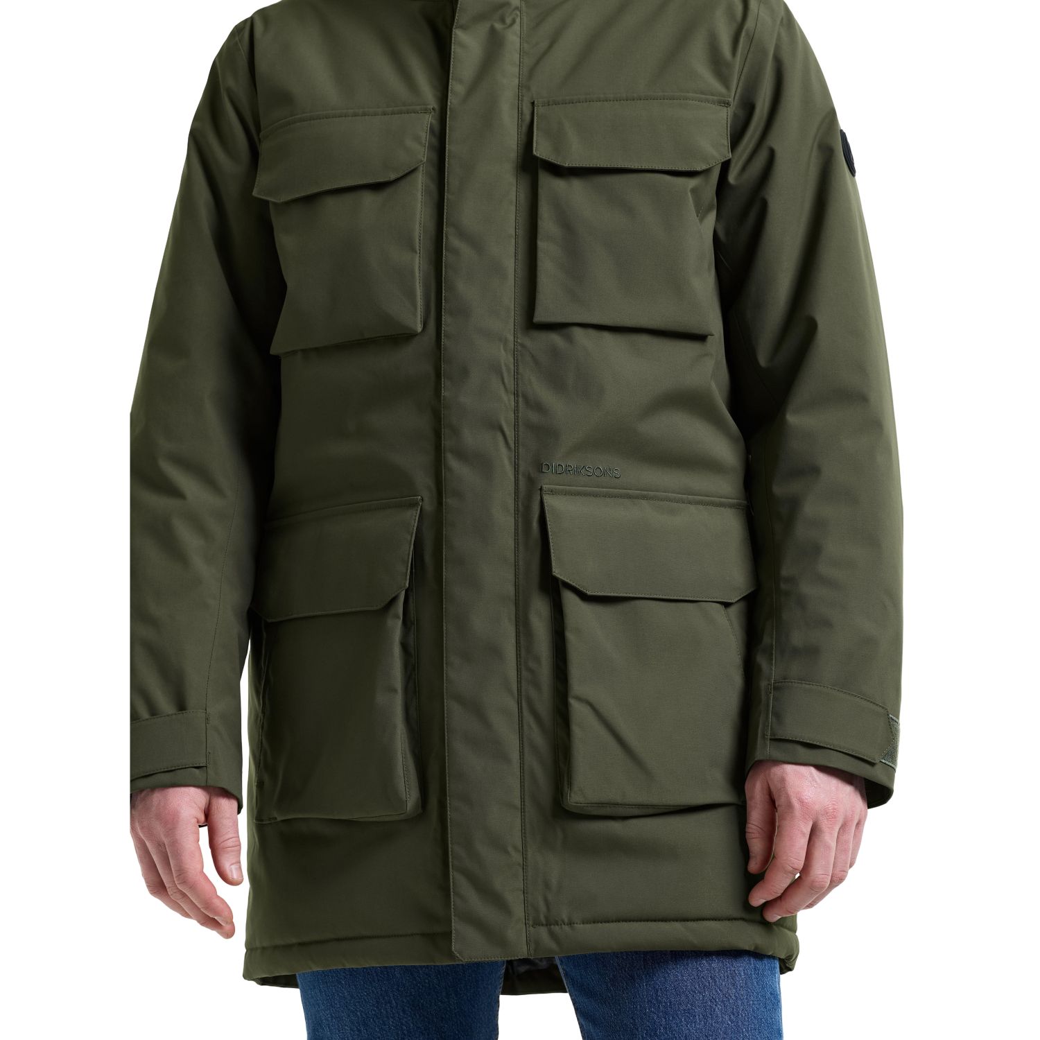 Didriksons Aiden 2, parka, masculino, verde-escuro