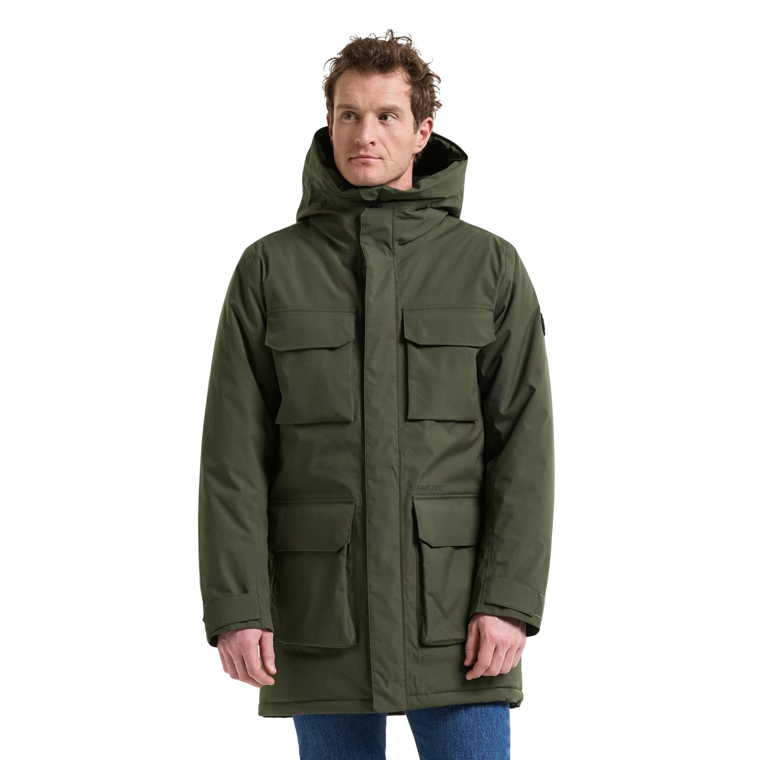 Didriksons Aiden 2, parka, masculino, verde-escuro