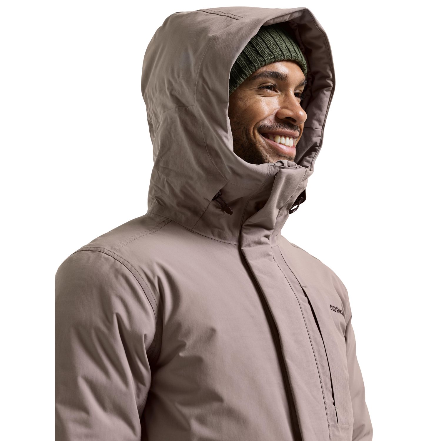 Didriksons Akilles 3, parka, masculino, marrom acinzentado