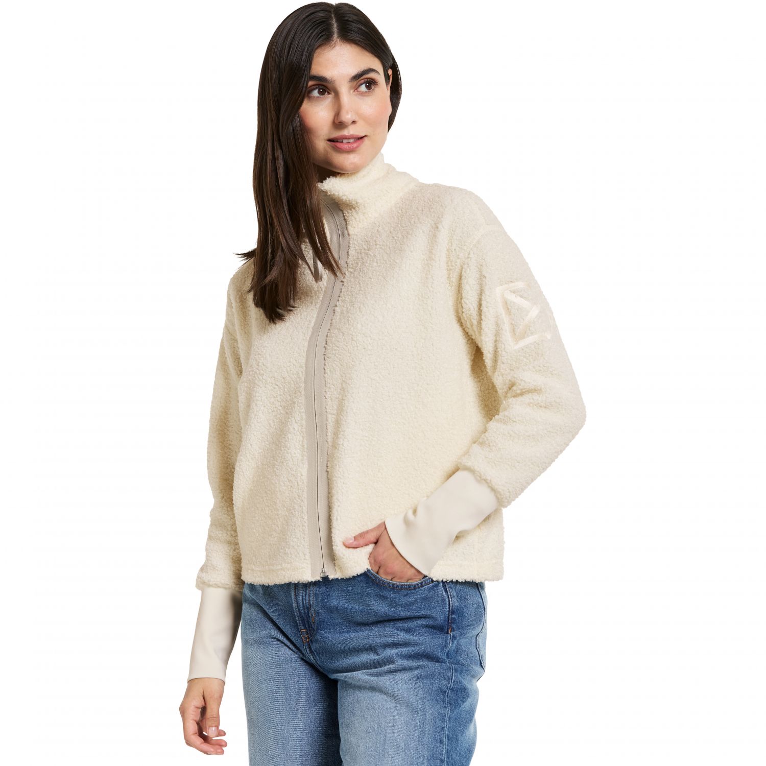 Didriksons Alexa, Fleecejacke, Damen, White Foam