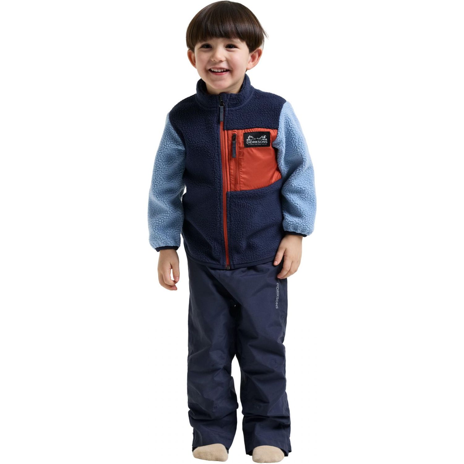 Didriksons Anten 2, fleece jacket, kids, blue