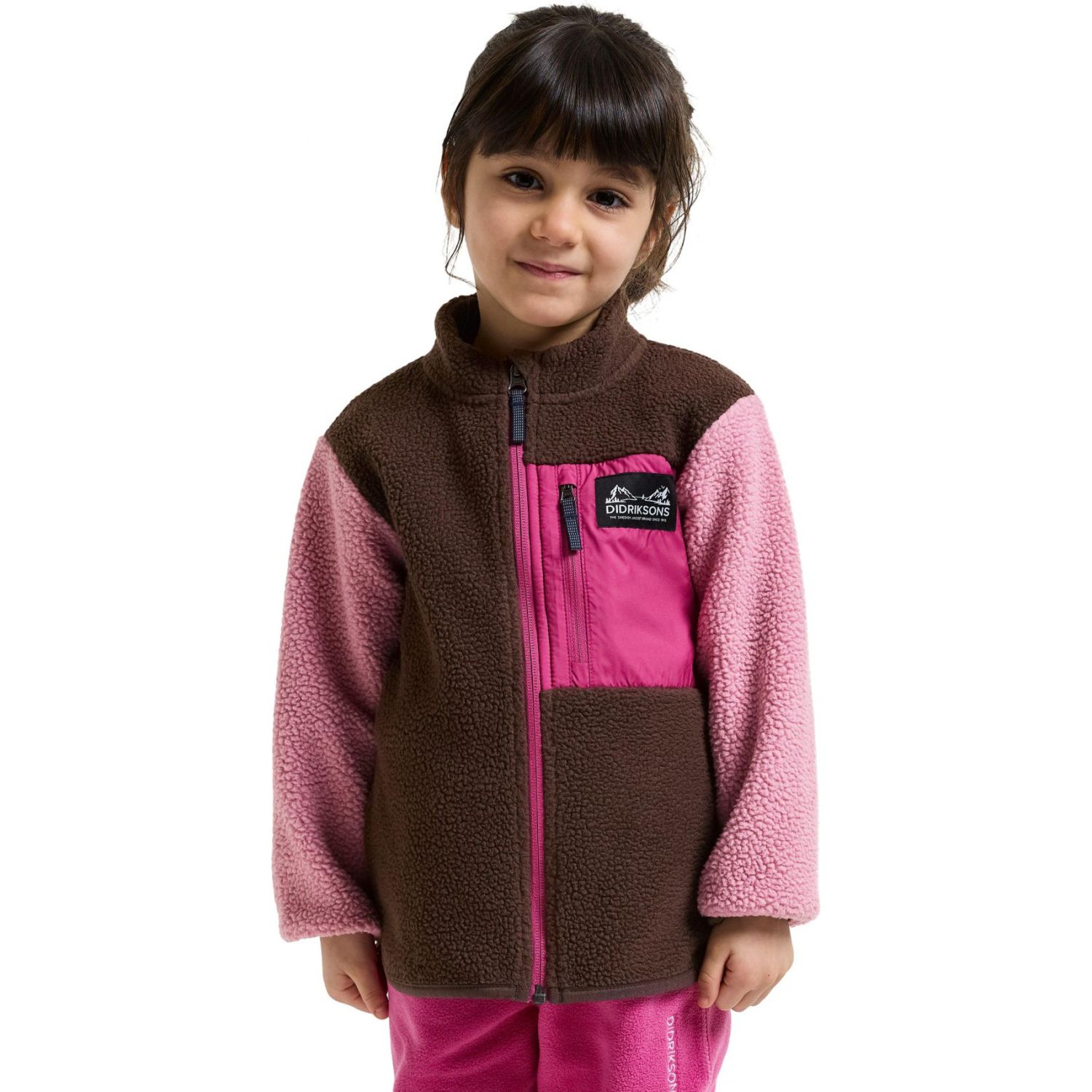 Didriksons Anten 2, Fleecejakke, Barn, Oyster Pink