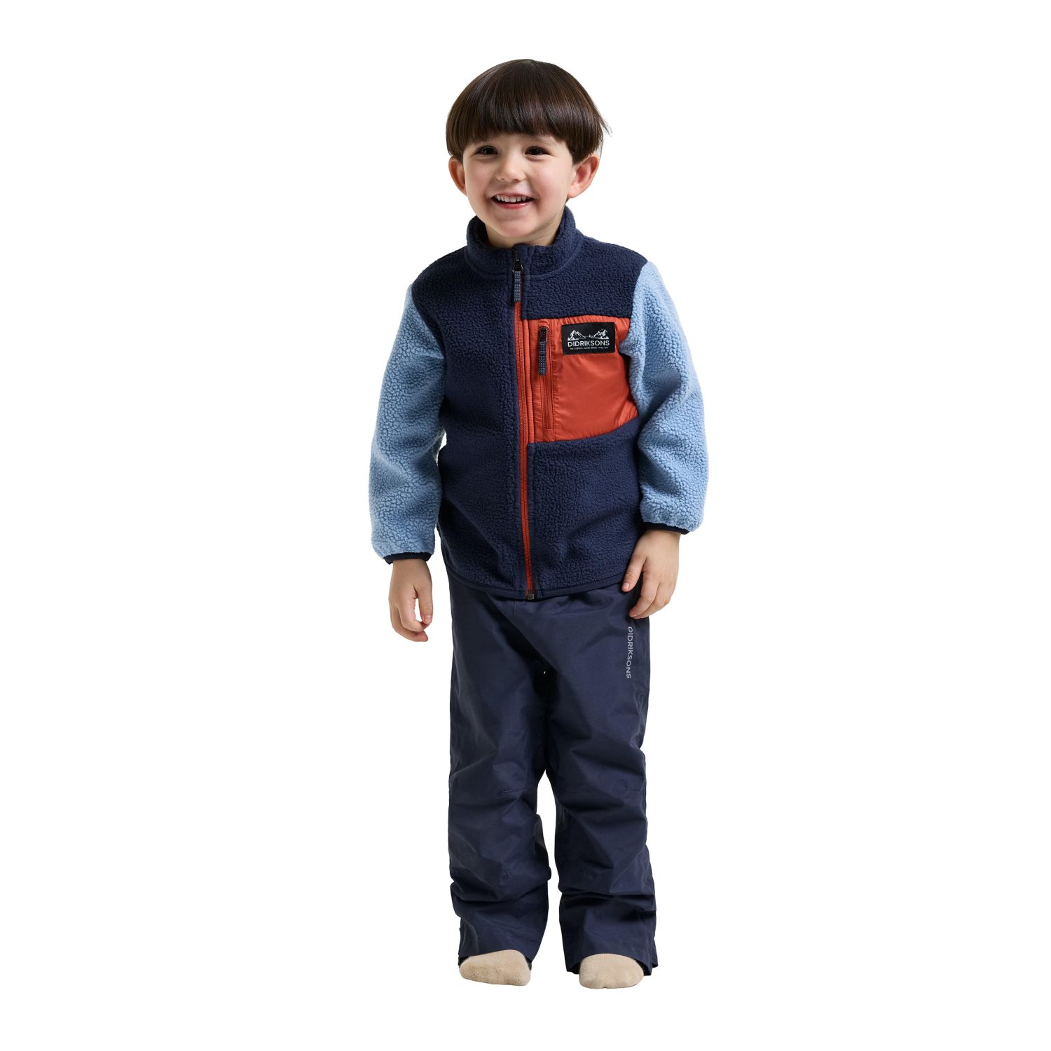 Didriksons Anten 2, fleecevest, kinderen, blauw