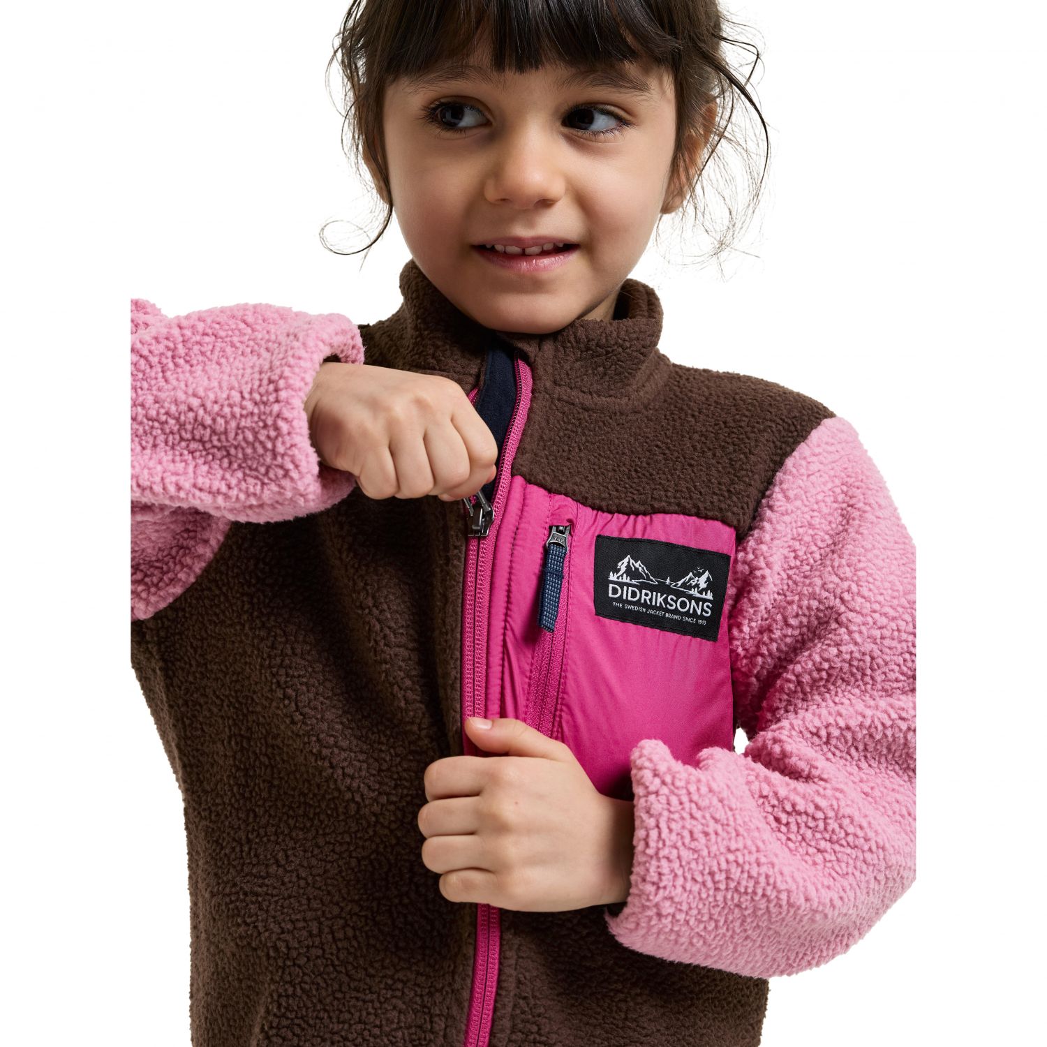 Didriksons Anten 2, fleecevest, kinderen, roze