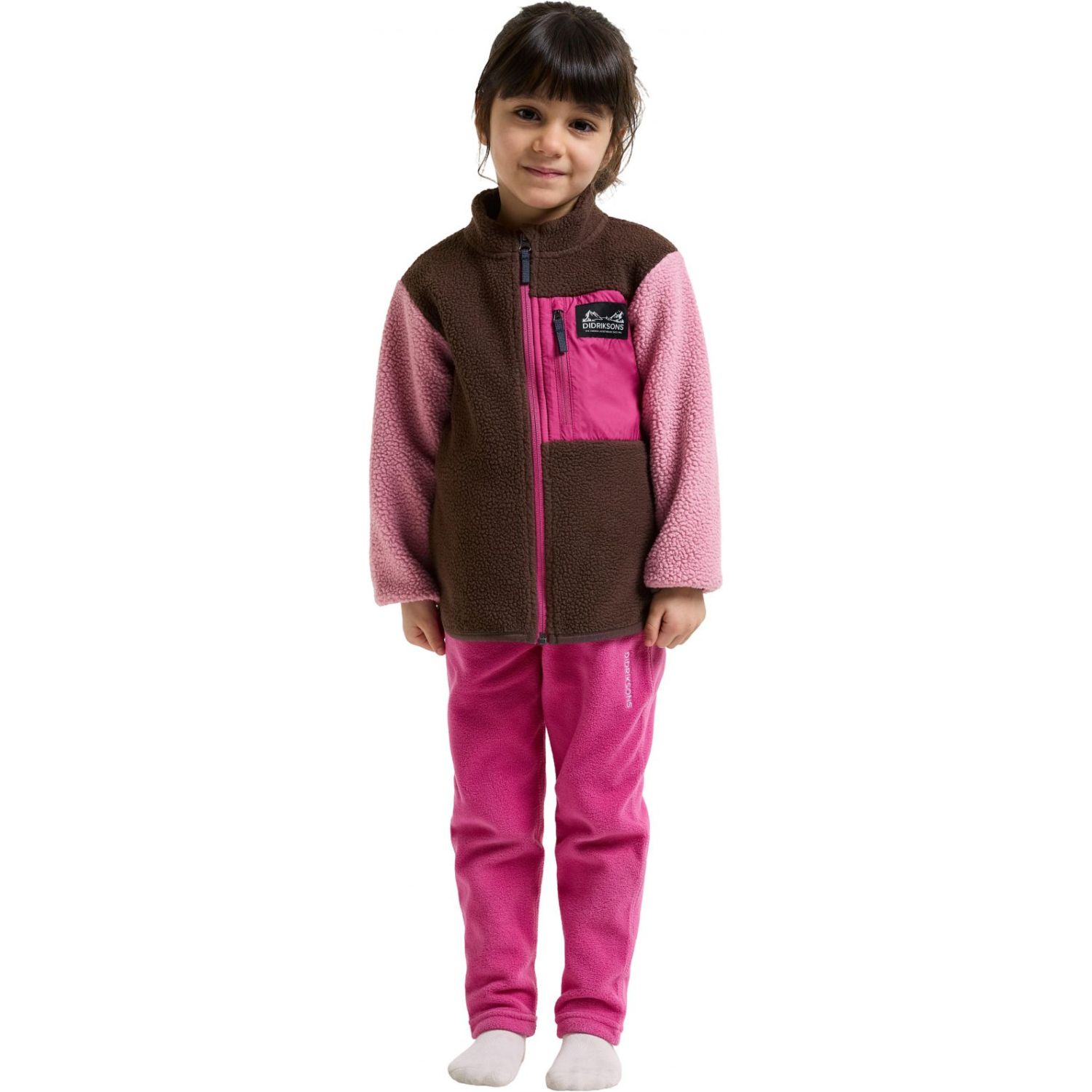Didriksons Anten 2, jachetă din fleece, copii, pink