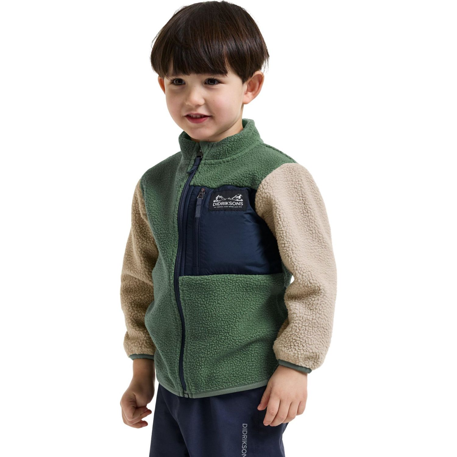 Didriksons Anten 2, jaqueta de fleece, crianças, verde