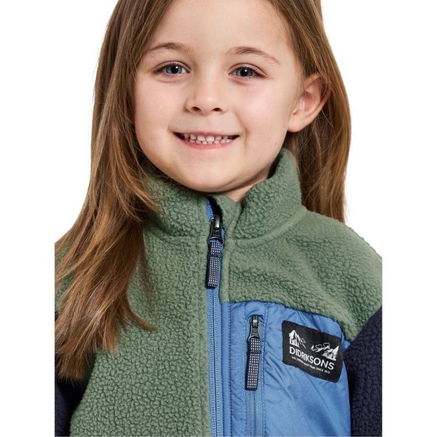 Didriksons Anten, bluza polarowa, junior, jasnozielona