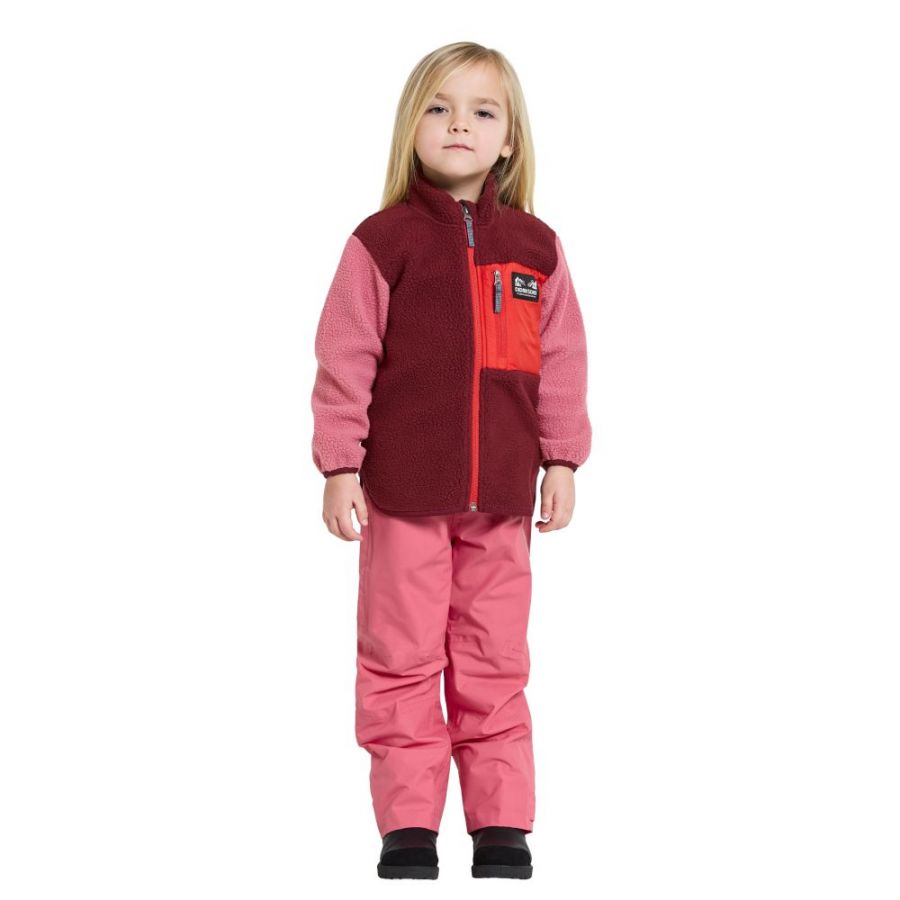 Didriksons Anten, chaqueta polar, junior, rojo oscuro