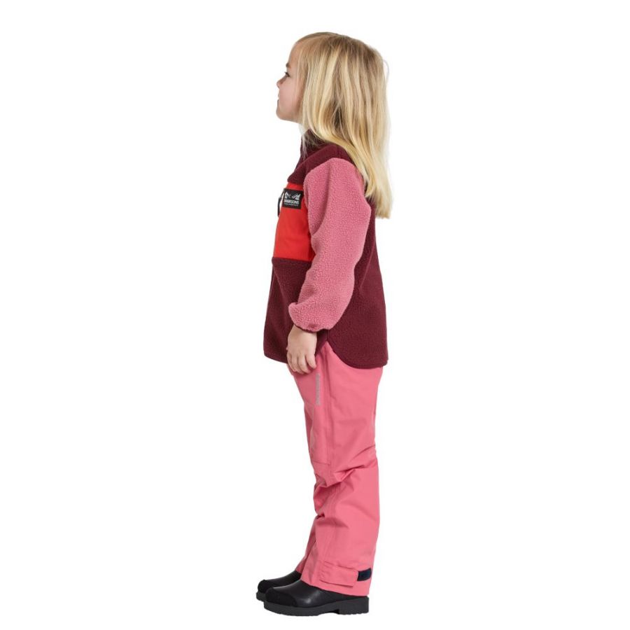 Didriksons Anten, chaqueta polar, junior, rojo oscuro