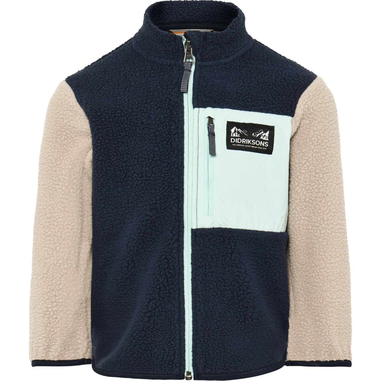 Didriksons Anten, fleece jacket, junior, ocean mint