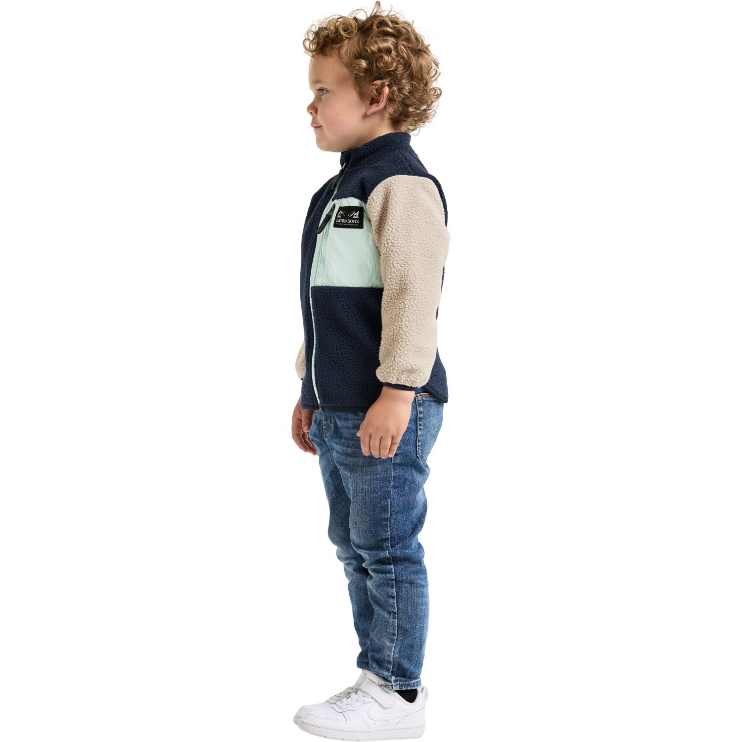 Didriksons Anten, fleecová bunda, junior, tmavomodrá