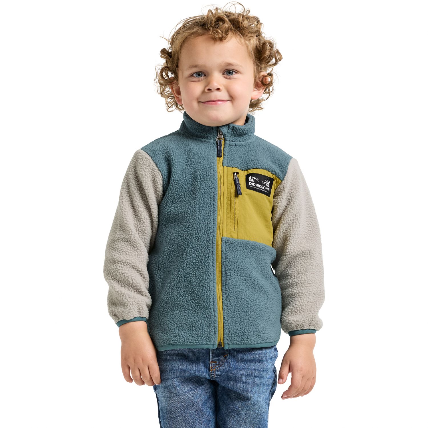 Didriksons Anten, giacca fleece, junior, blu